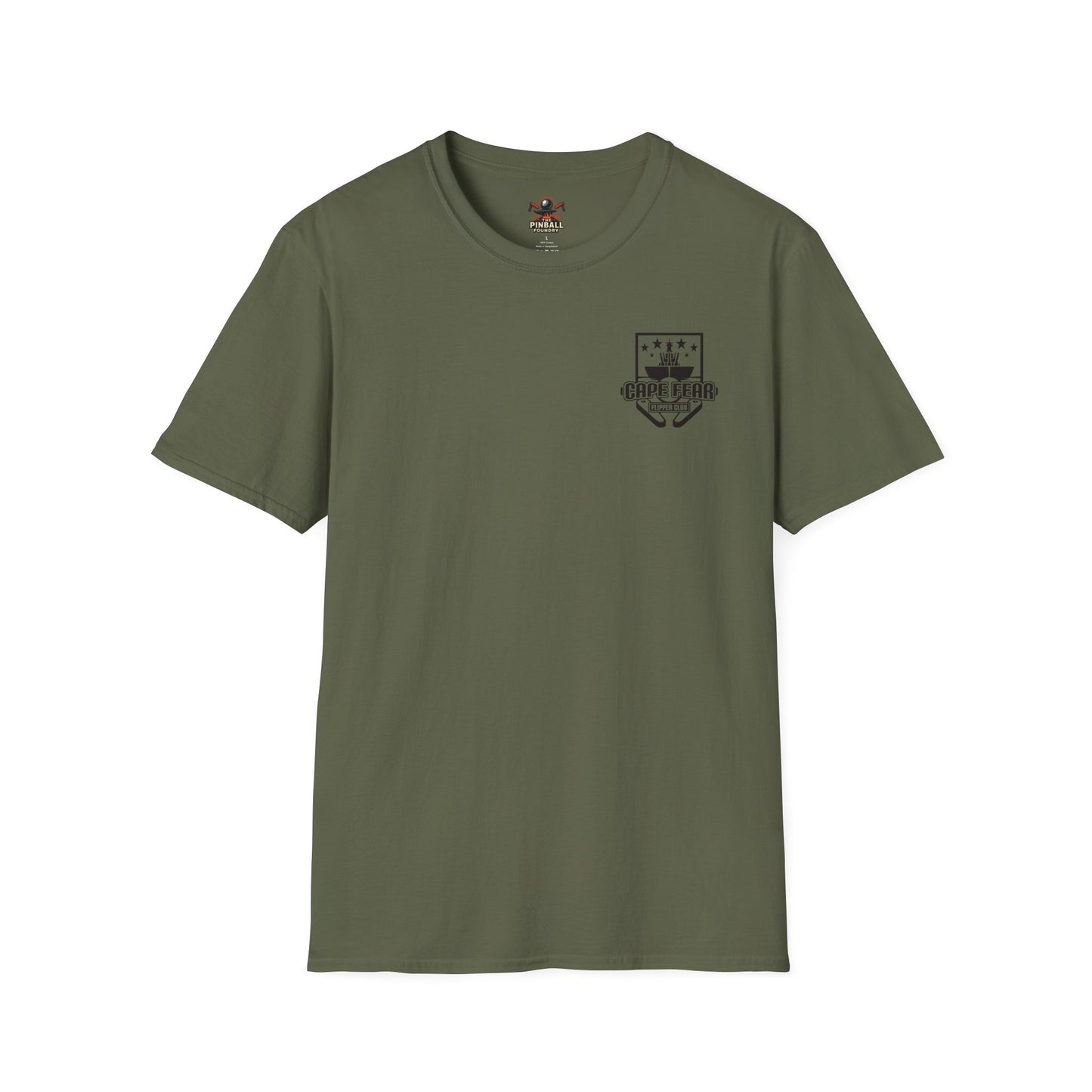 Cape Fear Flipper Club, Gaming T-Shirt, Unisex Softstyle T-Shirt, Perfect Gift for Gamers, Casual Wear, Pinball Lover Apparel