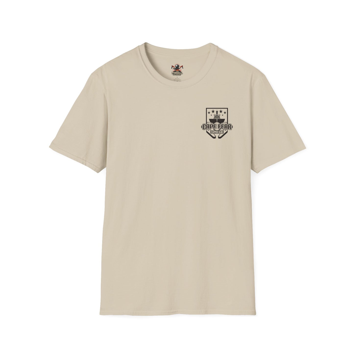 Cape Fear Flipper Club, Gaming T-Shirt, Unisex Softstyle T-Shirt, Perfect Gift for Gamers, Casual Wear, Pinball Lover Apparel