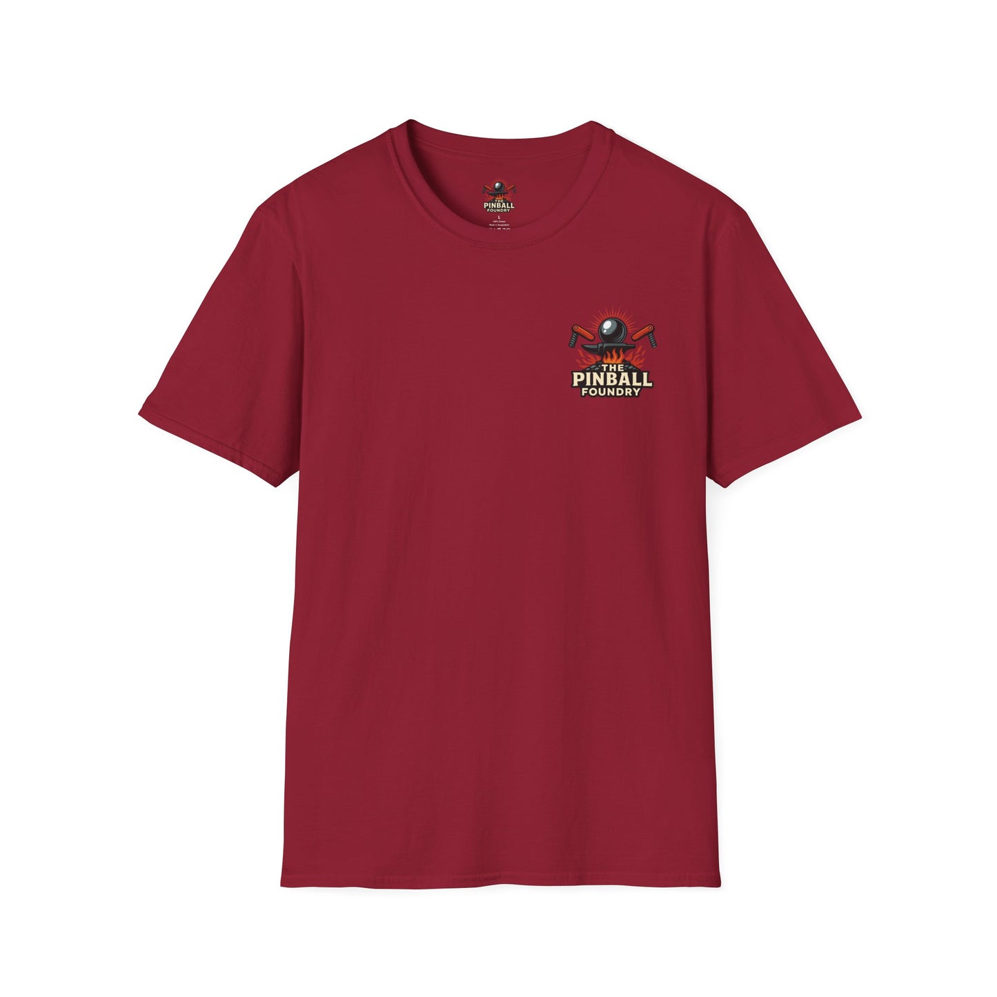 The Pinball Foundry Modded By Pinball Foundry, Gaming T-Shirt, Unisex Softstyle T-Shirt, Perfect Gift for Gamers, Casual Wear, Pinball Lover Apparel