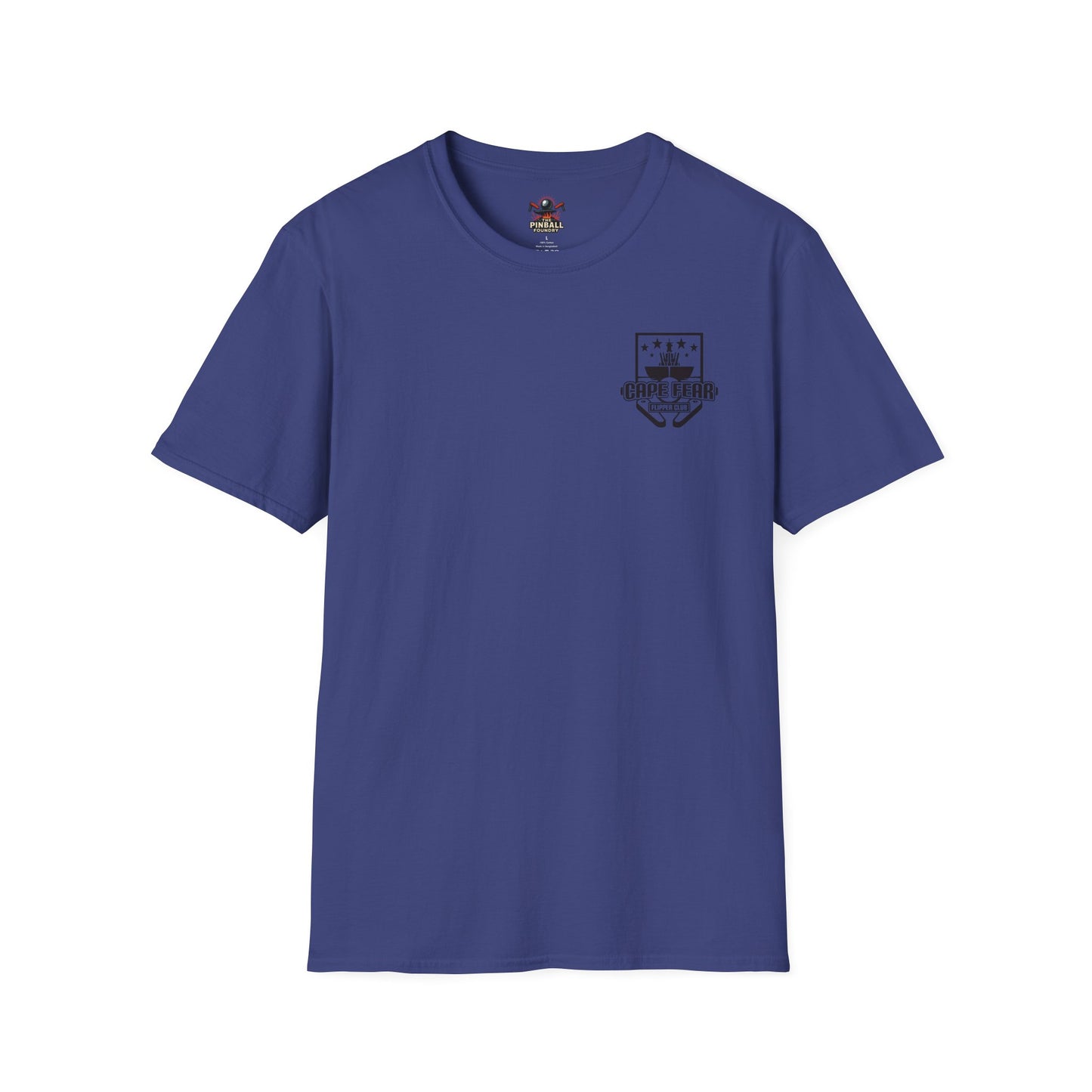 Cape Fear Flipper Club, Gaming T-Shirt, Unisex Softstyle T-Shirt, Perfect Gift for Gamers, Casual Wear, Pinball Lover Apparel