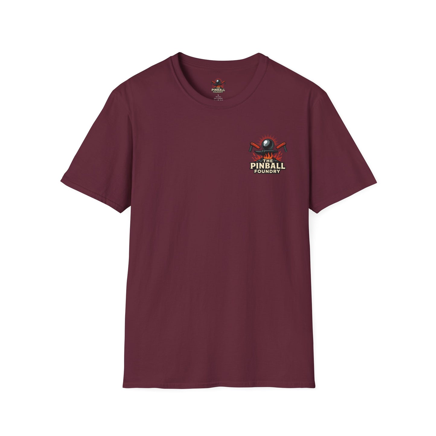 The Pinball Foundry Modded By Pinball Foundry, Gaming T-Shirt, Unisex Softstyle T-Shirt, Perfect Gift for Gamers, Casual Wear, Pinball Lover Apparel