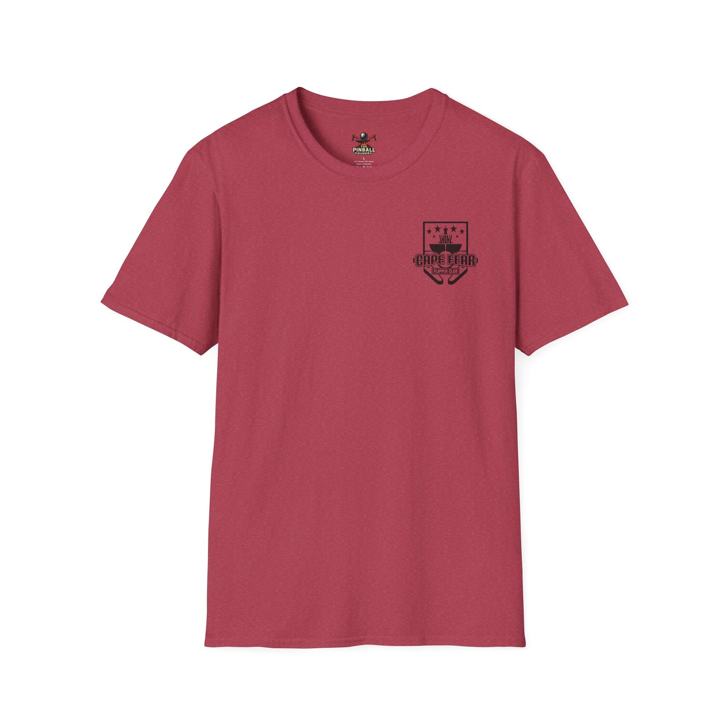 Cape Fear Flipper Club, Gaming T-Shirt, Unisex Softstyle T-Shirt, Perfect Gift for Gamers, Casual Wear, Pinball Lover Apparel