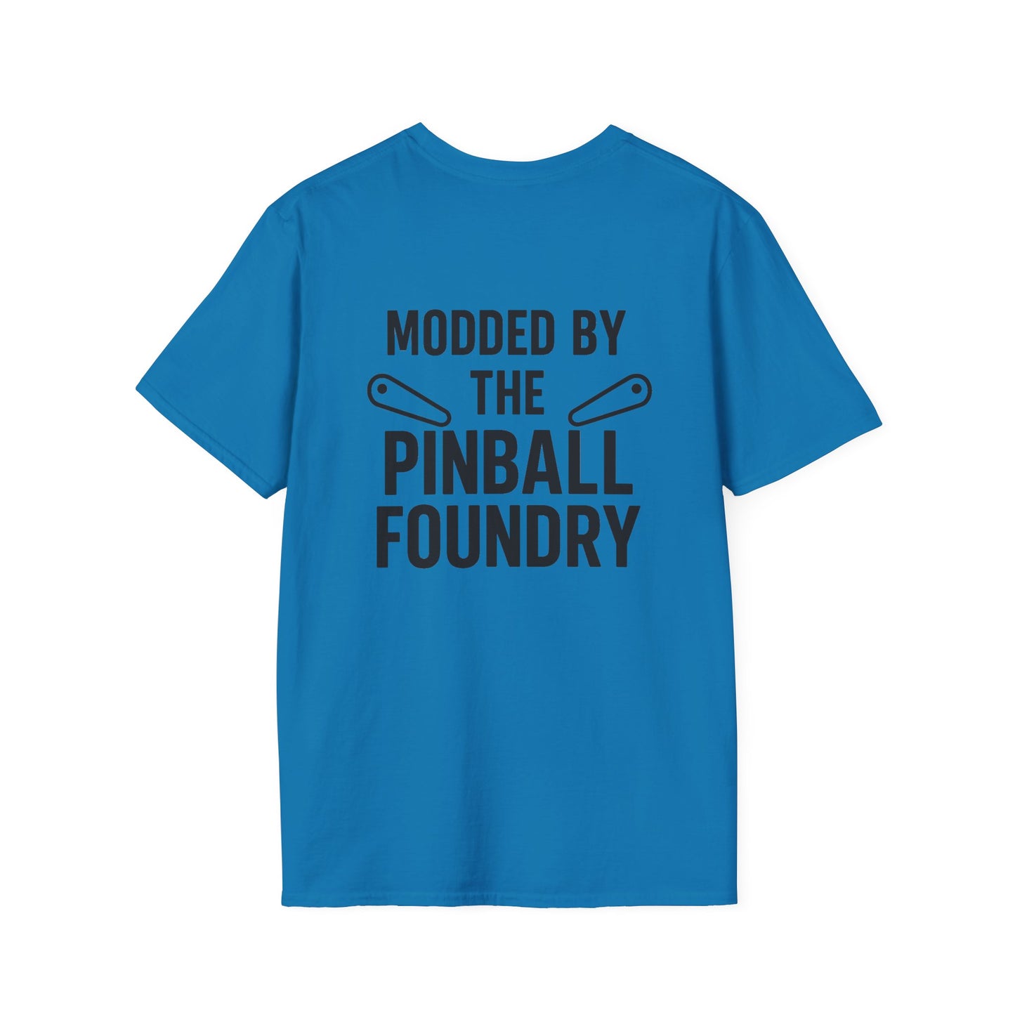 The Pinball Foundry Modded By Pinball Foundry, Gaming T-Shirt, Unisex Softstyle T-Shirt, Perfect Gift for Gamers, Casual Wear, Pinball Lover Apparel