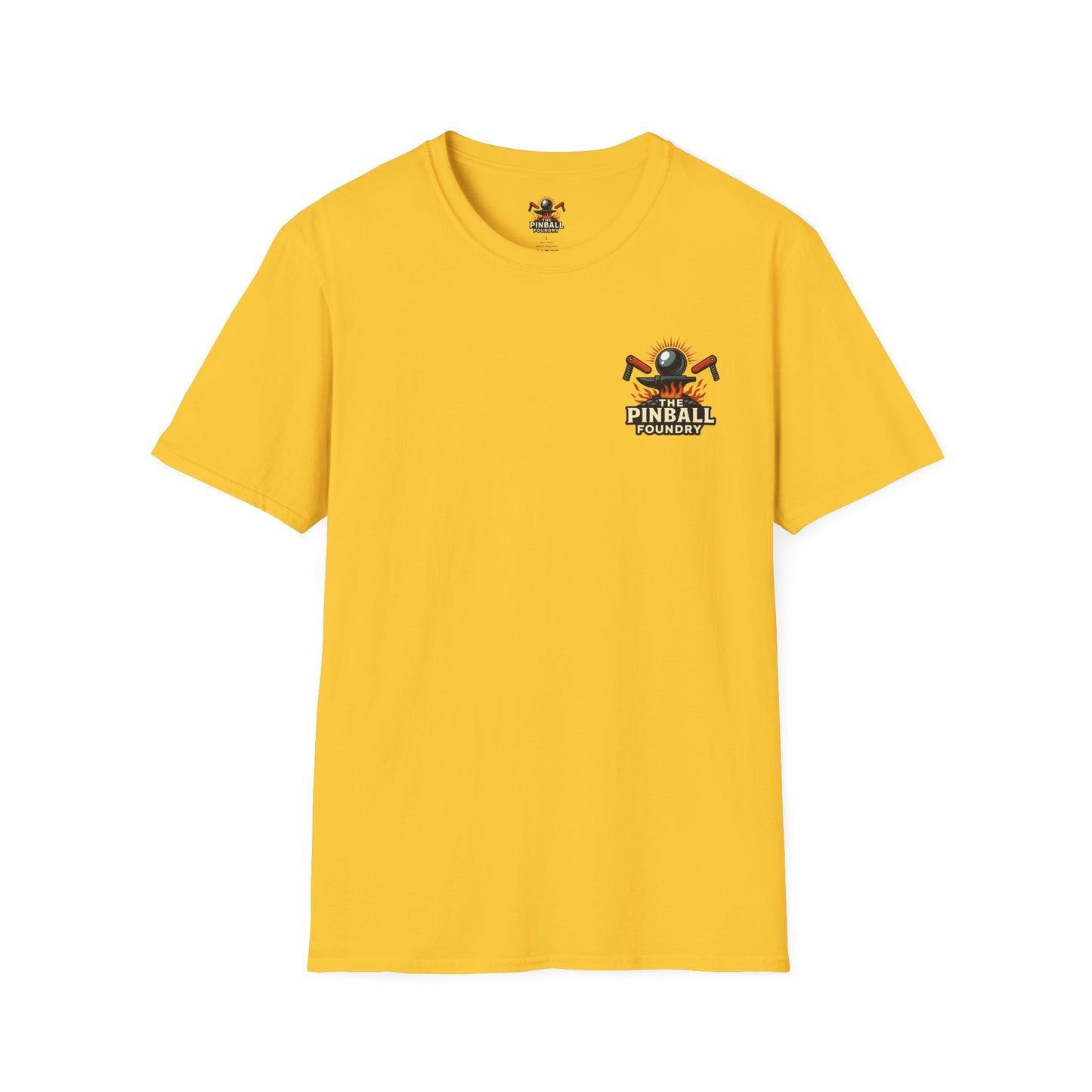The Pinball Foundry Modded By Pinball Foundry, Gaming T-Shirt, Unisex Softstyle T-Shirt, Perfect Gift for Gamers, Casual Wear, Pinball Lover Apparel