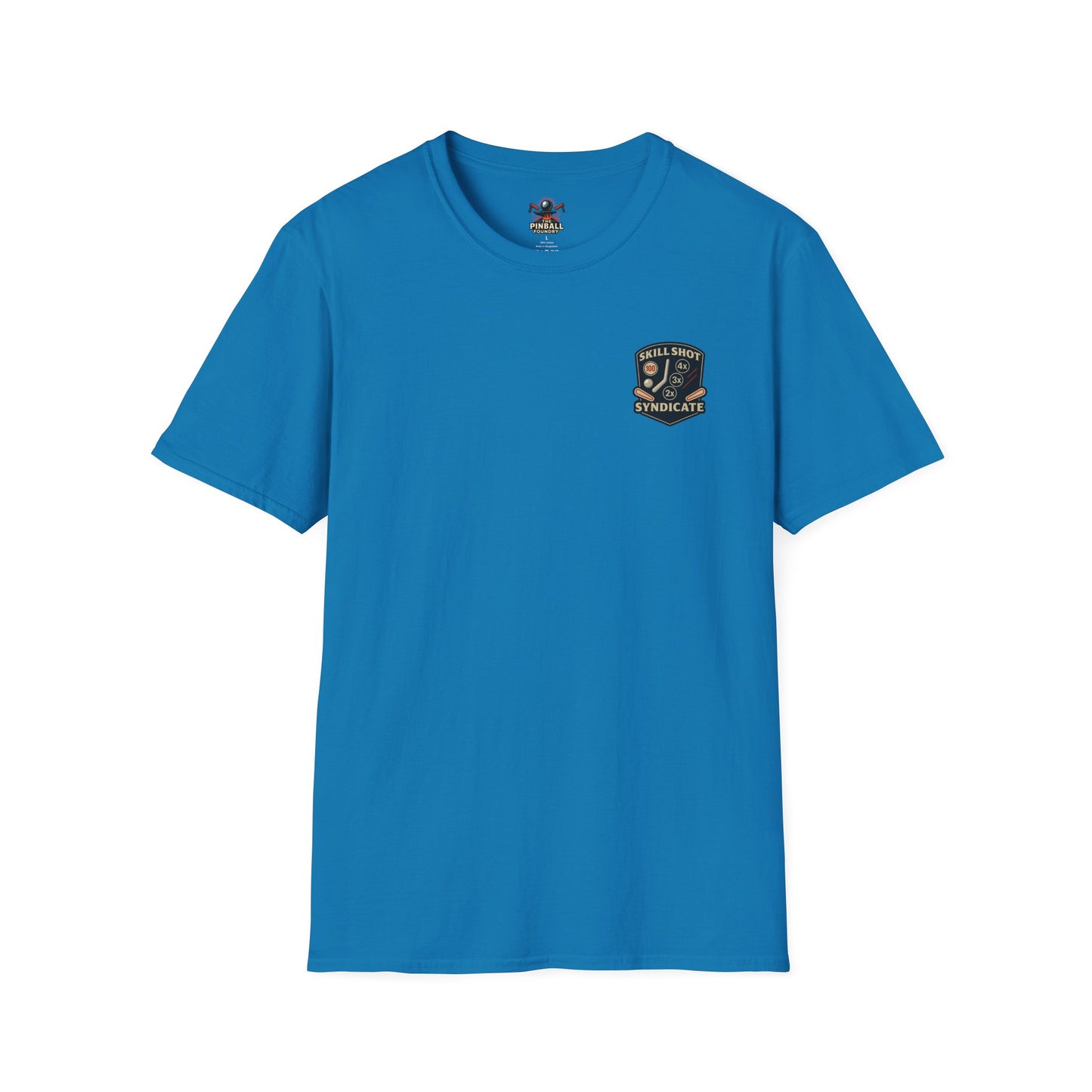 The Pinball Foundry Skill Shot Syndicate, Gaming T-Shirt, Unisex Softstyle T-Shirt, Perfect Gift for Gamers, Casual Wear, Pinball Lover Apparel