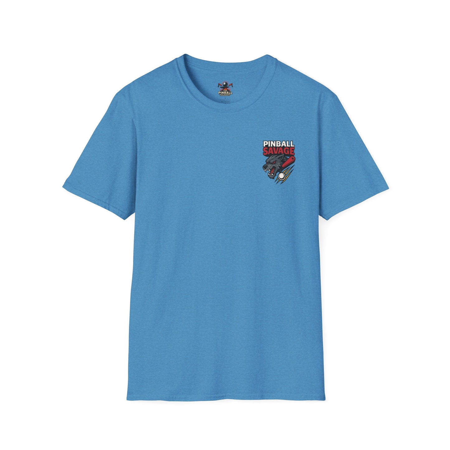 The Pinball Foundry Pinball Savage Beast, Gaming T-Shirt, Unisex Softstyle T-Shirt, Perfect Gift for Gamers, Casual Wear, Pinball Lover Apparel