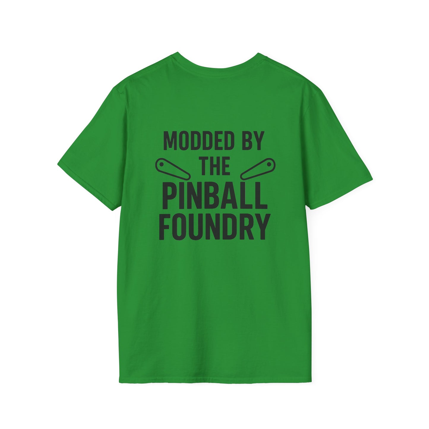 The Pinball Foundry Modded By Pinball Foundry, Gaming T-Shirt, Unisex Softstyle T-Shirt, Perfect Gift for Gamers, Casual Wear, Pinball Lover Apparel