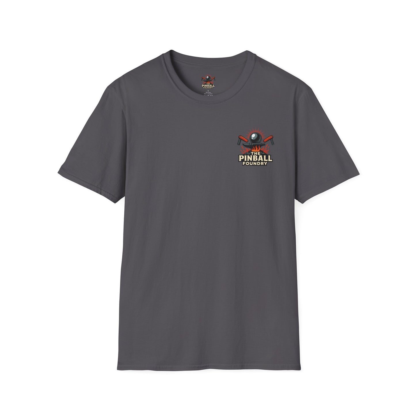 The Pinball Foundry Modded By Pinball Foundry, Gaming T-Shirt, Unisex Softstyle T-Shirt, Perfect Gift for Gamers, Casual Wear, Pinball Lover Apparel