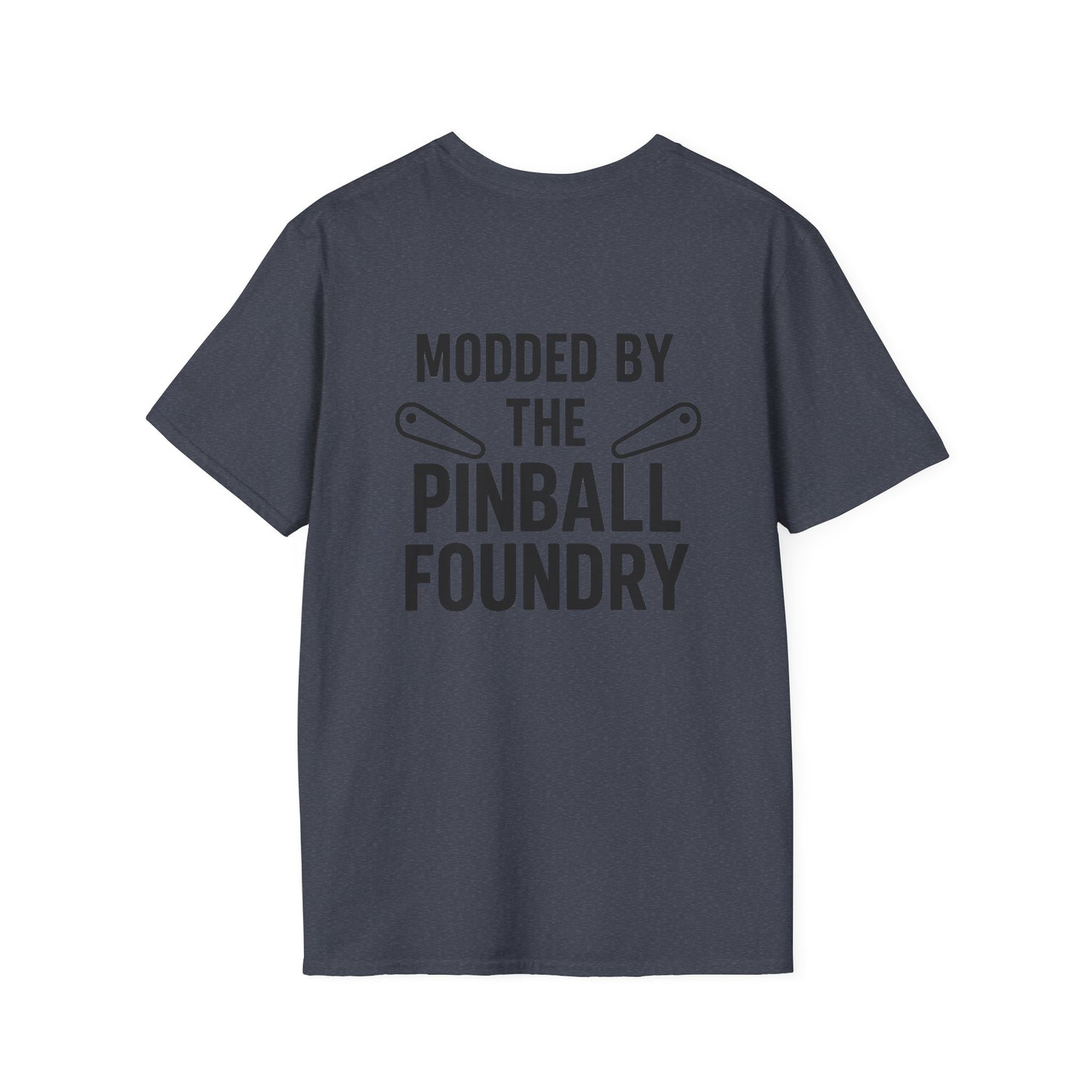 The Pinball Foundry Modded By Pinball Foundry, Gaming T-Shirt, Unisex Softstyle T-Shirt, Perfect Gift for Gamers, Casual Wear, Pinball Lover Apparel