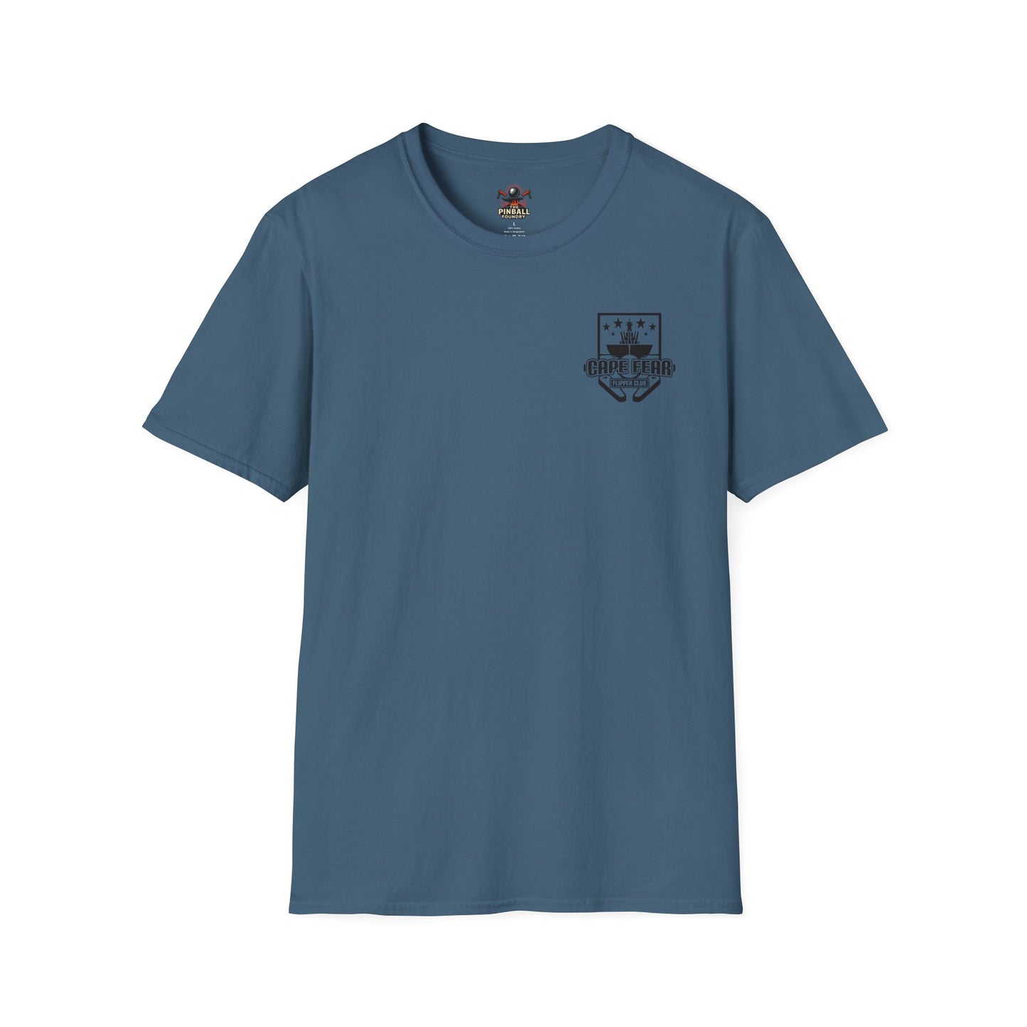 Cape Fear Flipper Club, Gaming T-Shirt, Unisex Softstyle T-Shirt, Perfect Gift for Gamers, Casual Wear, Pinball Lover Apparel