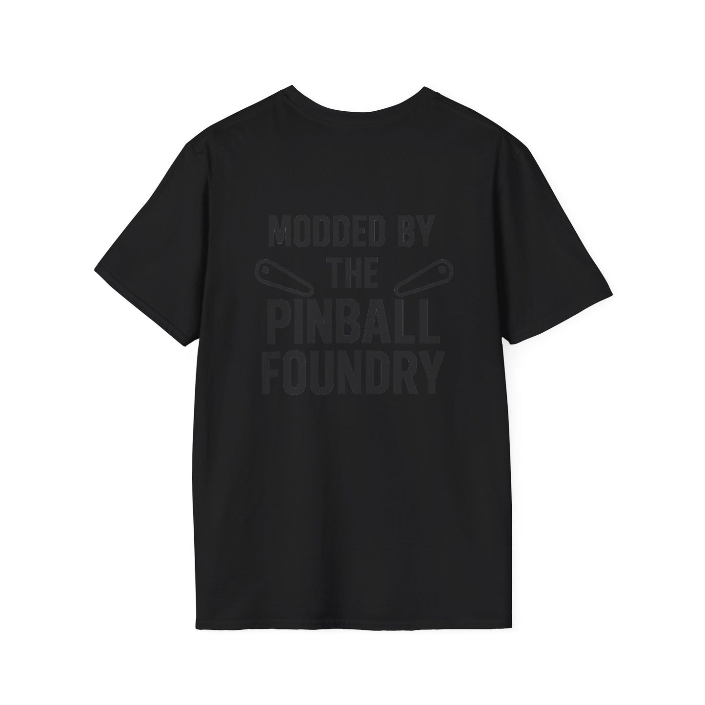 The Pinball Foundry Modded By Pinball Foundry, Gaming T-Shirt, Unisex Softstyle T-Shirt, Perfect Gift for Gamers, Casual Wear, Pinball Lover Apparel