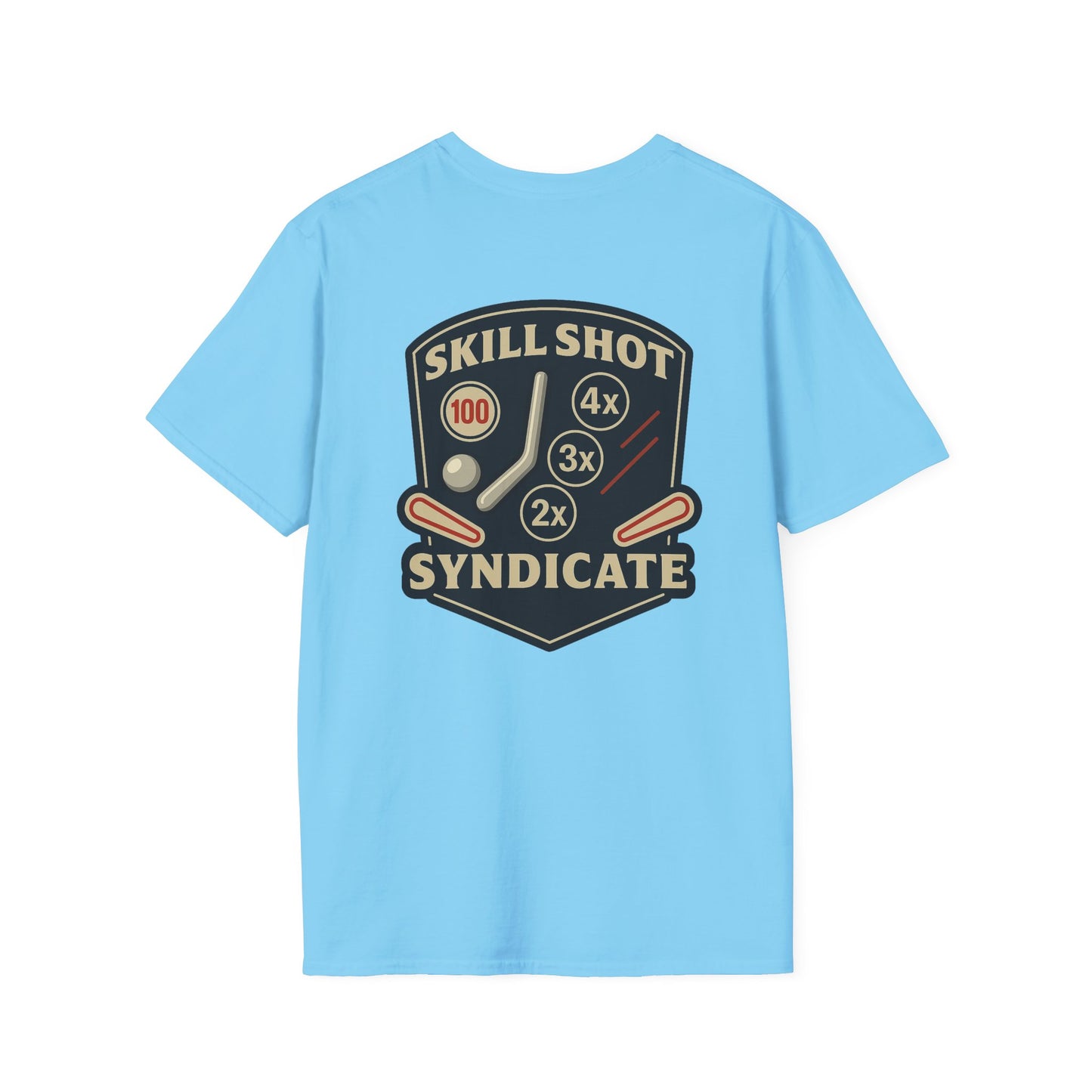 The Pinball Foundry Skill Shot Syndicate, Gaming T-Shirt, Unisex Softstyle T-Shirt, Perfect Gift for Gamers, Casual Wear, Pinball Lover Apparel