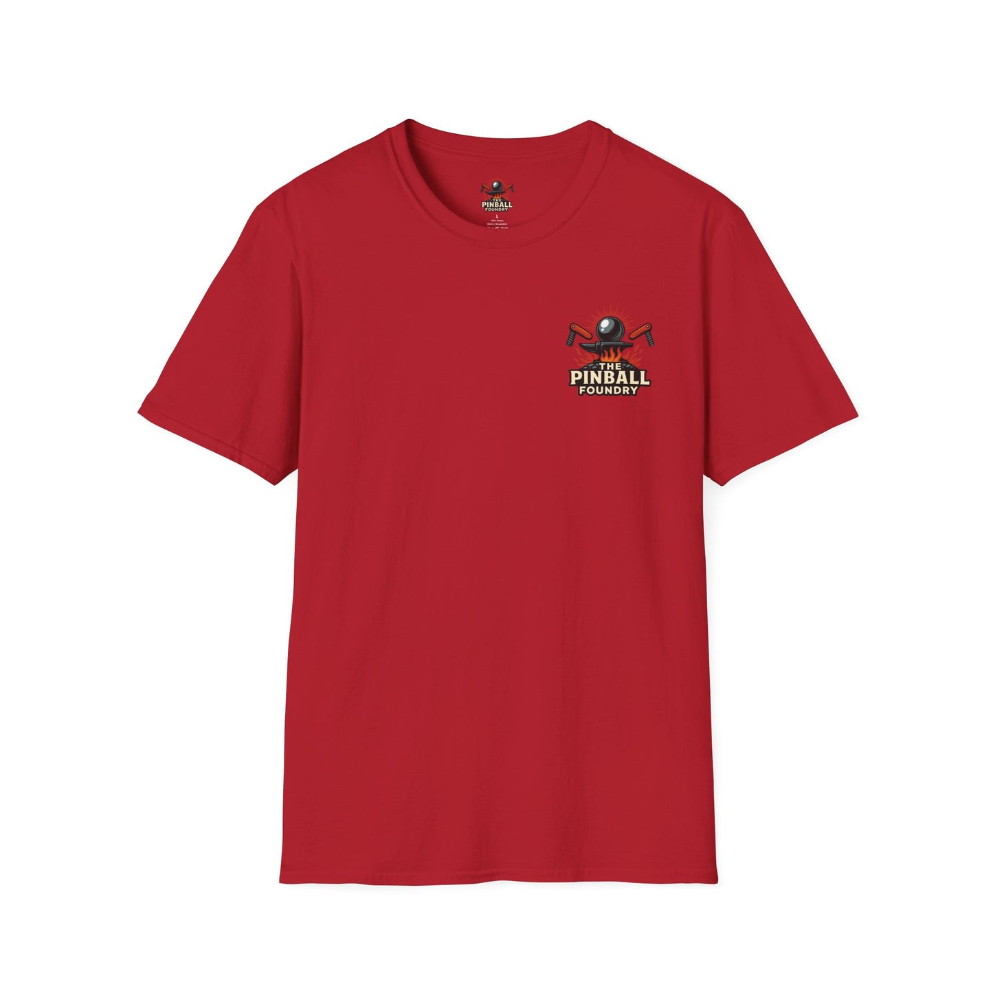 The Pinball Foundry Modded By Pinball Foundry, Gaming T-Shirt, Unisex Softstyle T-Shirt, Perfect Gift for Gamers, Casual Wear, Pinball Lover Apparel