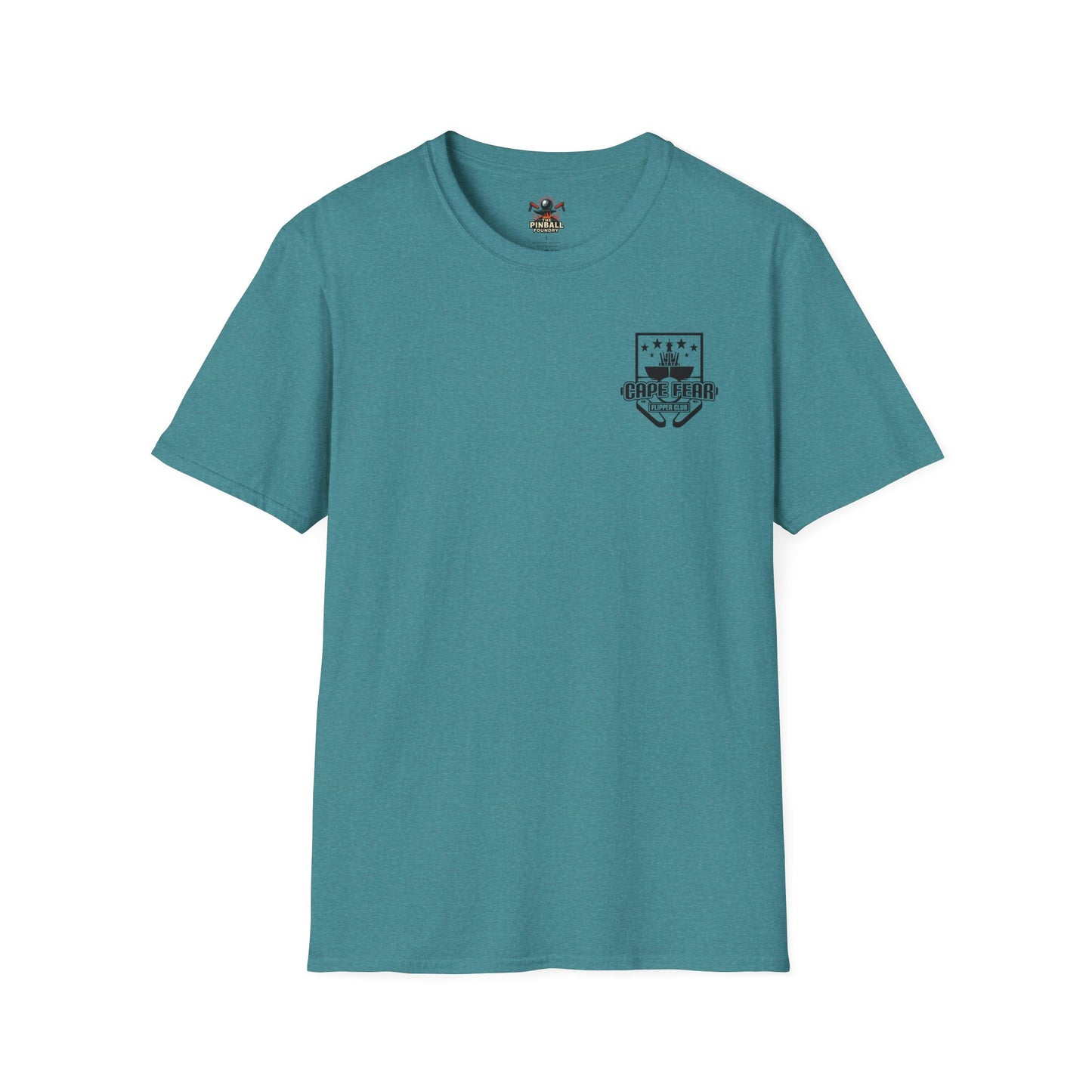 Cape Fear Flipper Club, Gaming T-Shirt, Unisex Softstyle T-Shirt, Perfect Gift for Gamers, Casual Wear, Pinball Lover Apparel