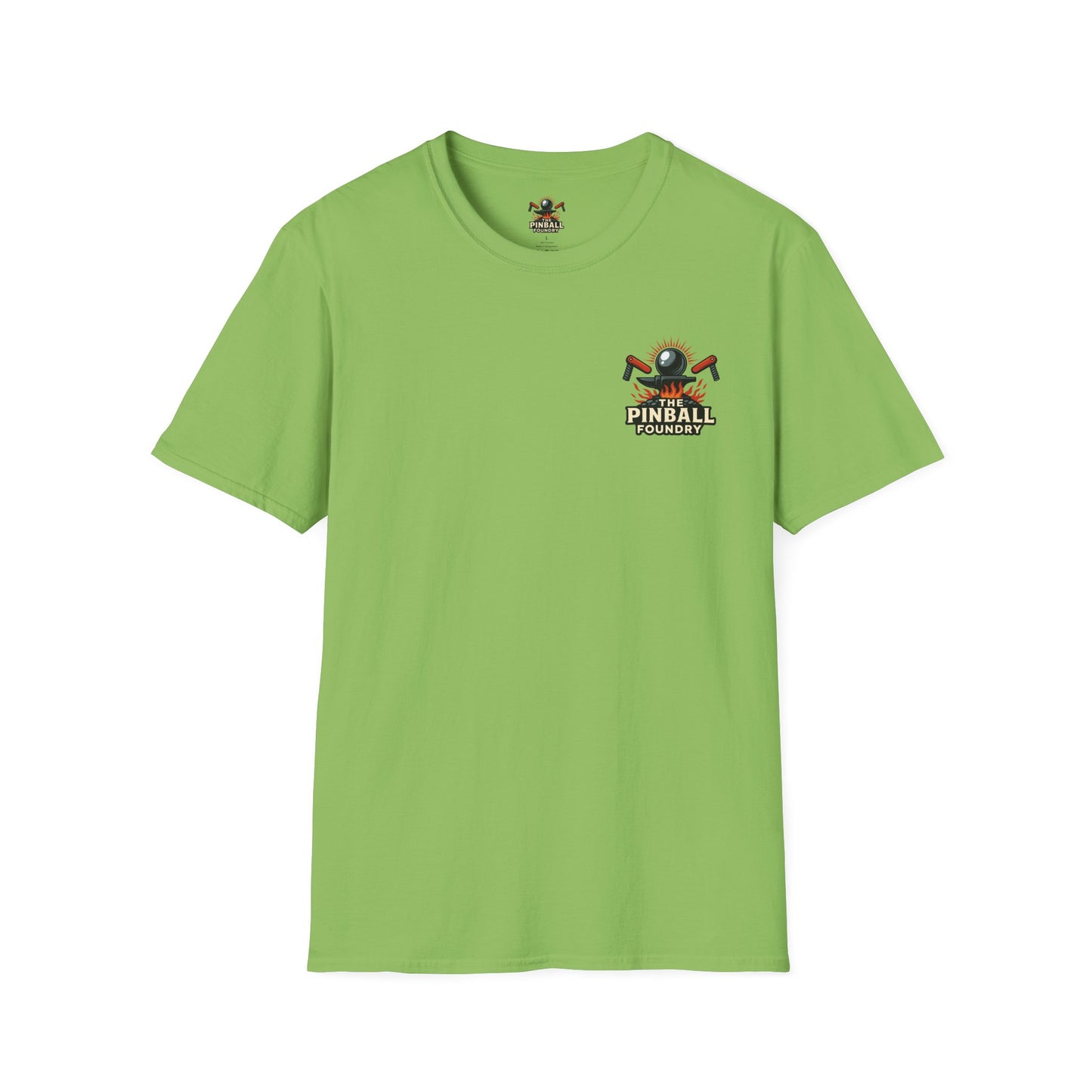 The Pinball Foundry Modded By Pinball Foundry, Gaming T-Shirt, Unisex Softstyle T-Shirt, Perfect Gift for Gamers, Casual Wear, Pinball Lover Apparel