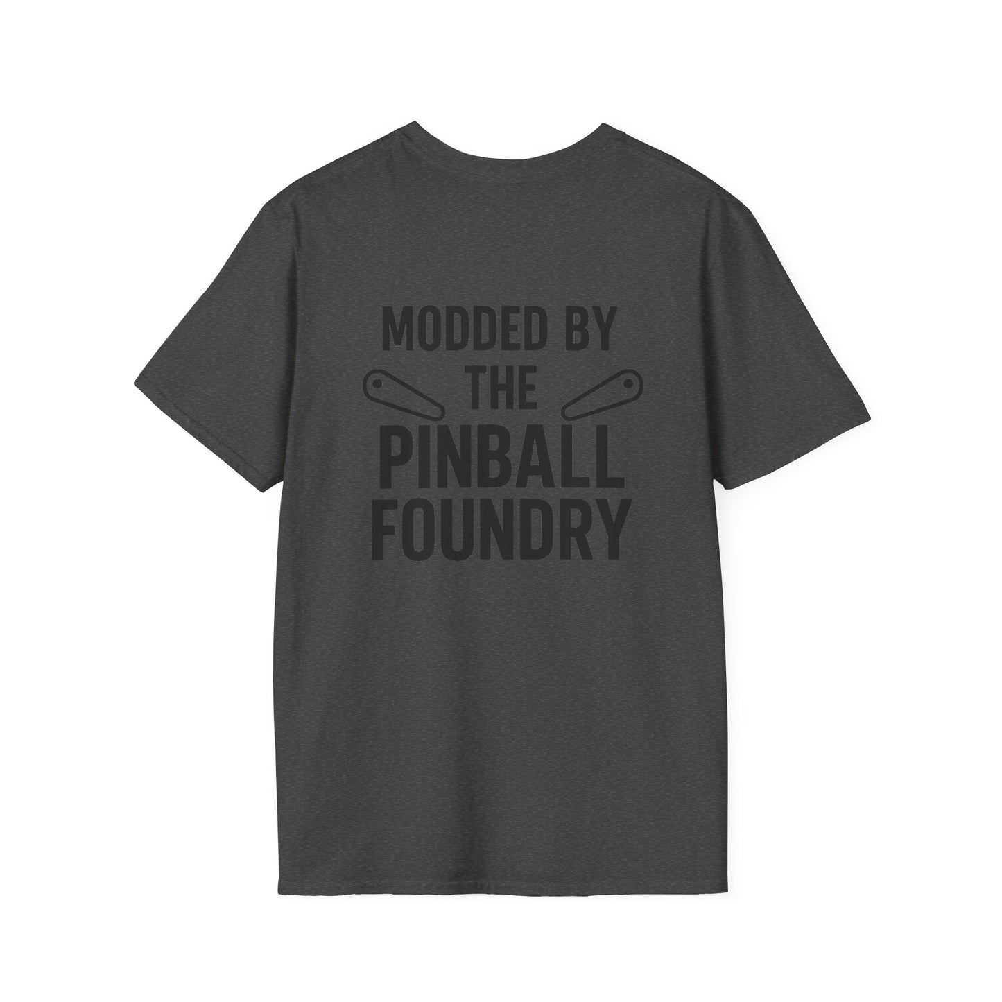 The Pinball Foundry Modded By Pinball Foundry, Gaming T-Shirt, Unisex Softstyle T-Shirt, Perfect Gift for Gamers, Casual Wear, Pinball Lover Apparel