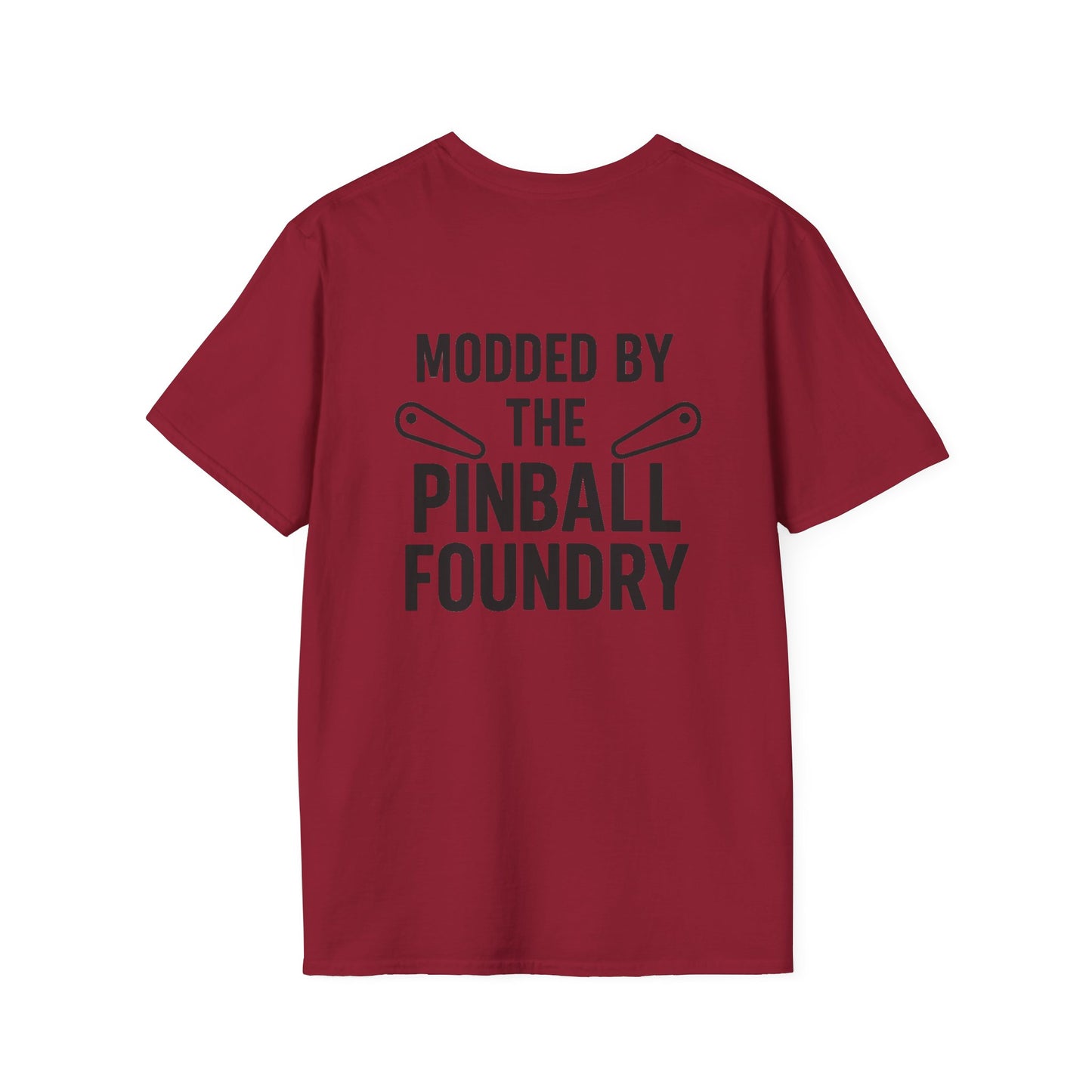 The Pinball Foundry Modded By Pinball Foundry, Gaming T-Shirt, Unisex Softstyle T-Shirt, Perfect Gift for Gamers, Casual Wear, Pinball Lover Apparel