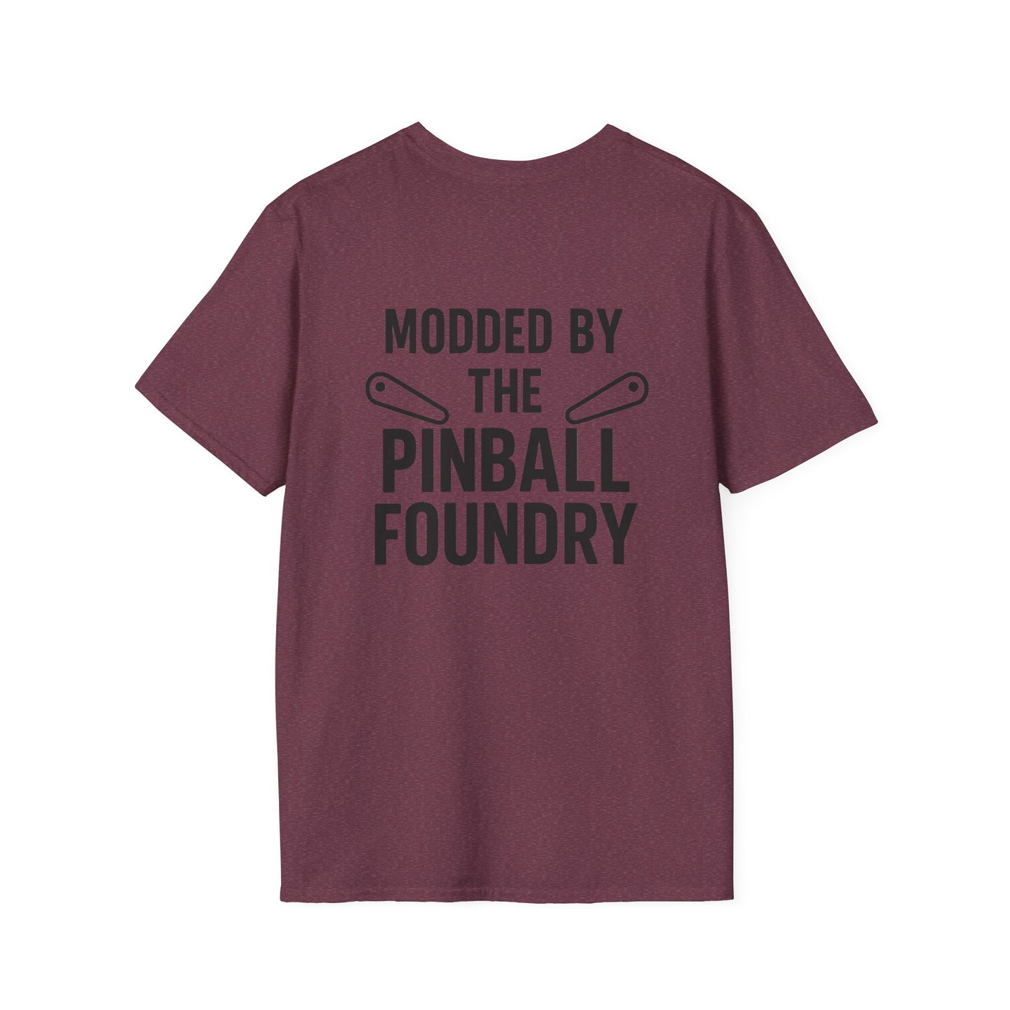 The Pinball Foundry Modded By Pinball Foundry, Gaming T-Shirt, Unisex Softstyle T-Shirt, Perfect Gift for Gamers, Casual Wear, Pinball Lover Apparel