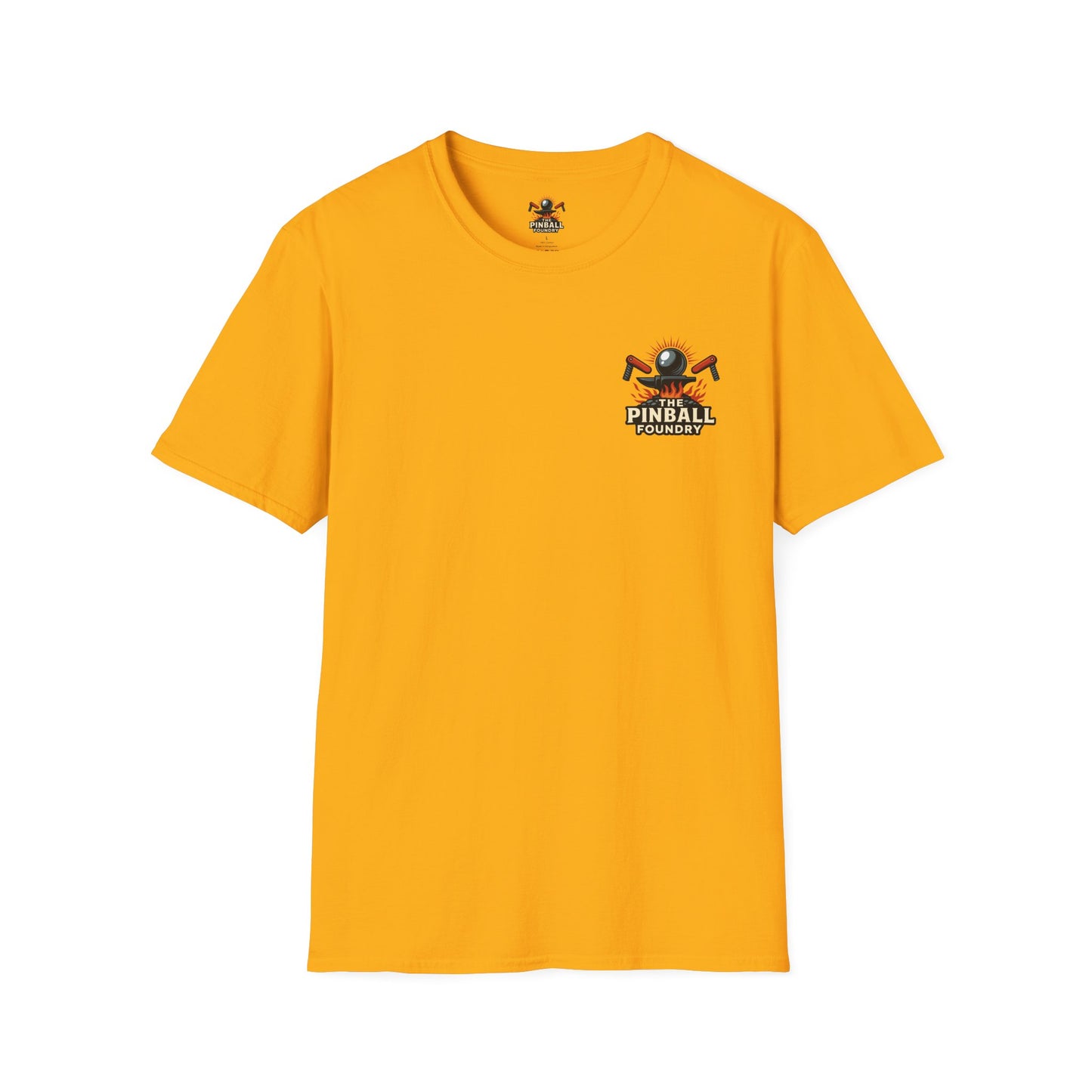 The Pinball Foundry Modded By Pinball Foundry, Gaming T-Shirt, Unisex Softstyle T-Shirt, Perfect Gift for Gamers, Casual Wear, Pinball Lover Apparel