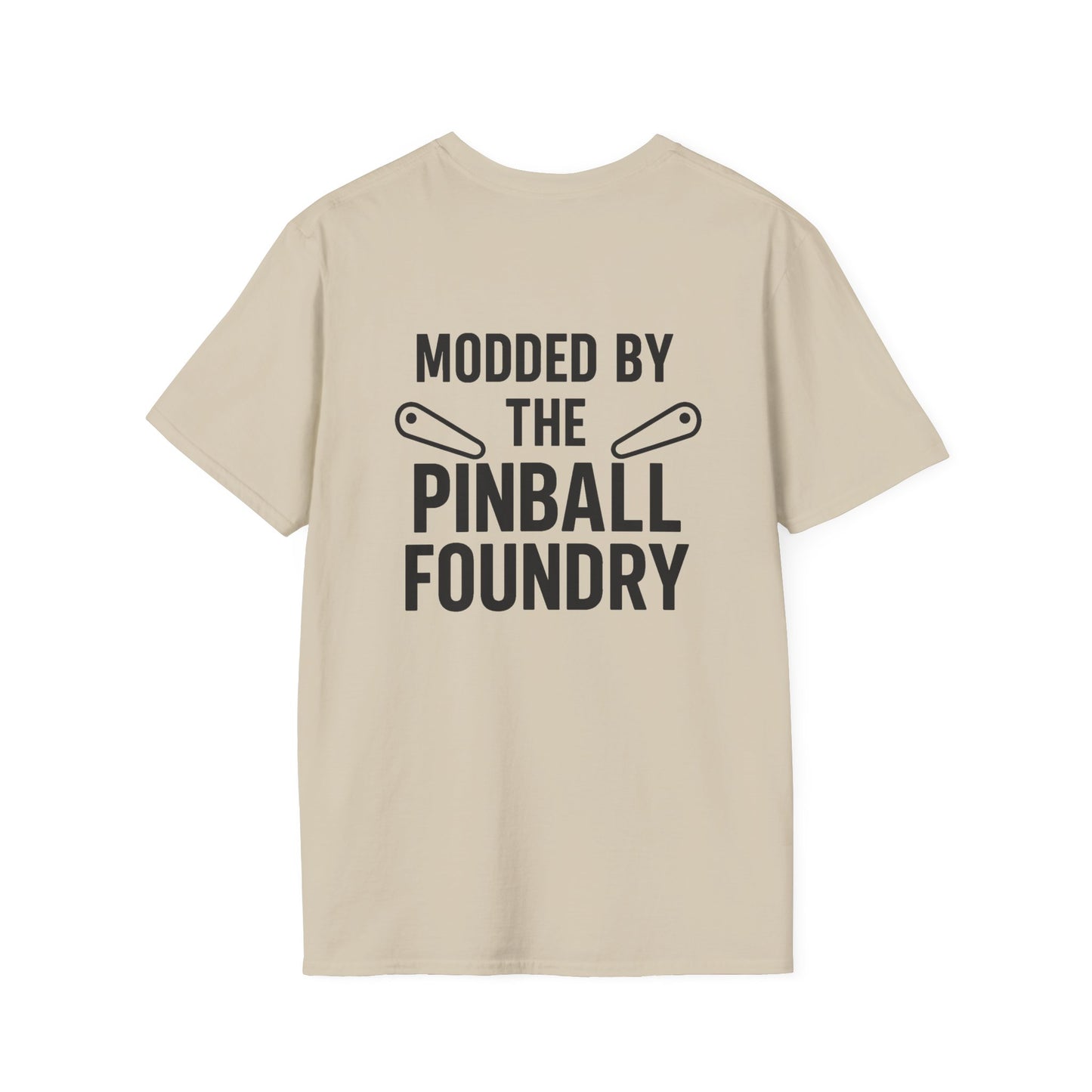 The Pinball Foundry Modded By Pinball Foundry, Gaming T-Shirt, Unisex Softstyle T-Shirt, Perfect Gift for Gamers, Casual Wear, Pinball Lover Apparel