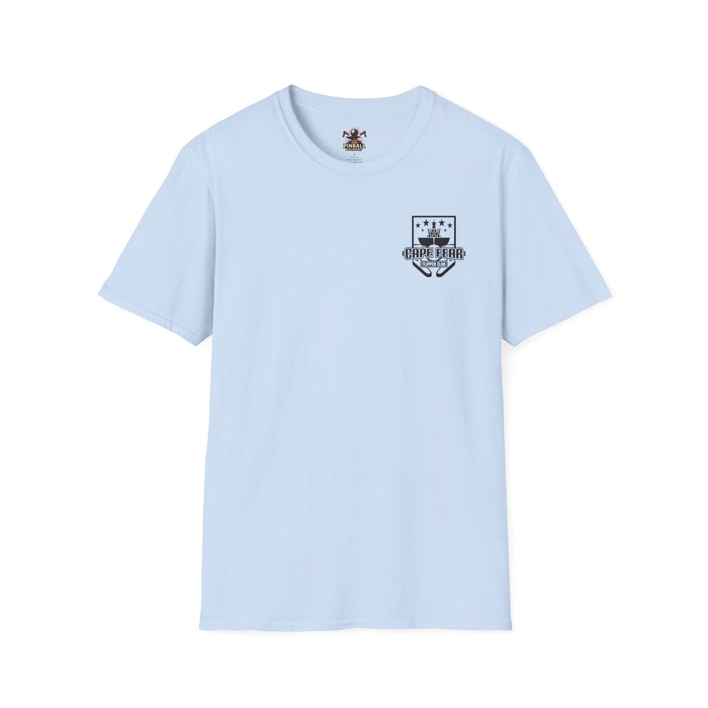 Cape Fear Flipper Club, Gaming T-Shirt, Unisex Softstyle T-Shirt, Perfect Gift for Gamers, Casual Wear, Pinball Lover Apparel