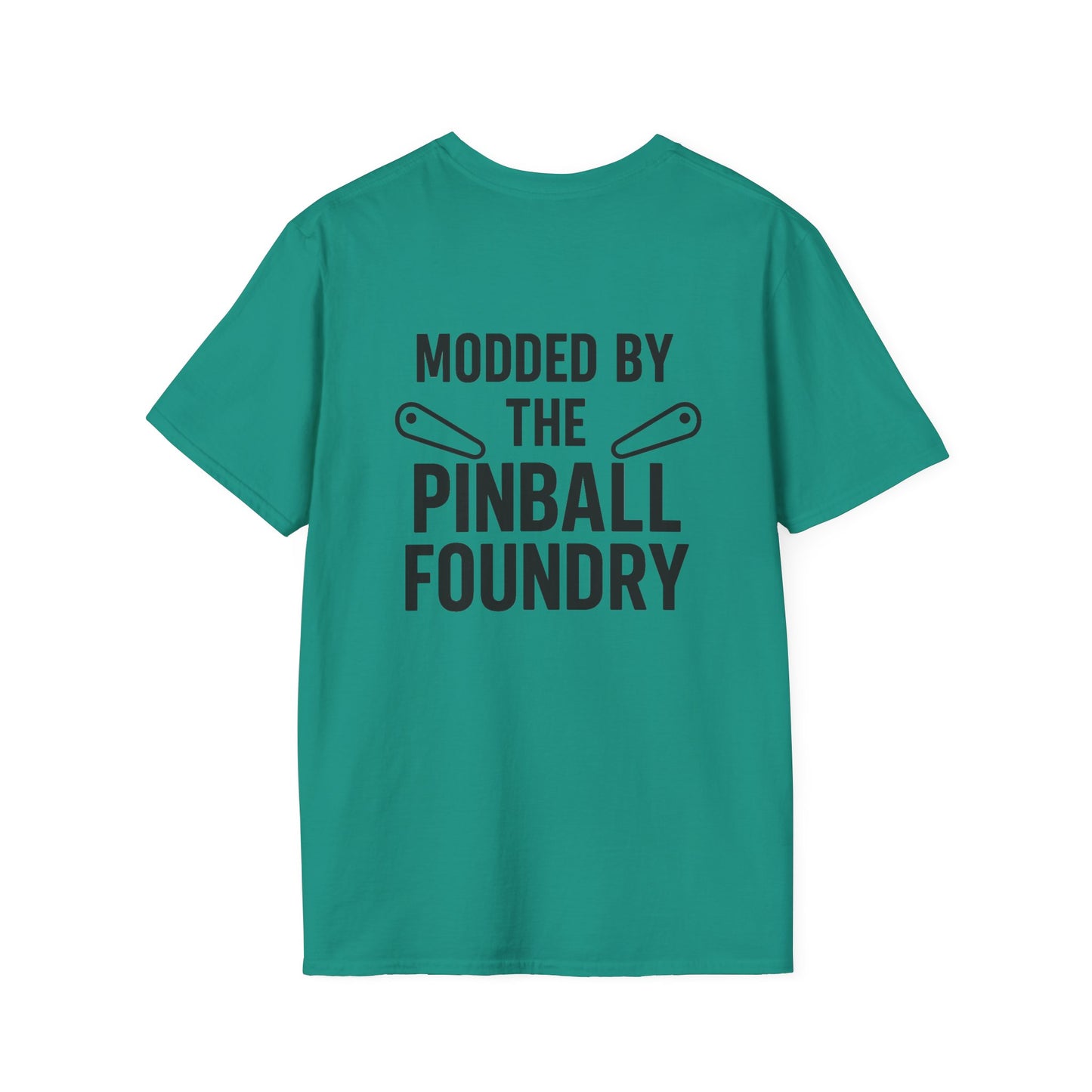 The Pinball Foundry Modded By Pinball Foundry, Gaming T-Shirt, Unisex Softstyle T-Shirt, Perfect Gift for Gamers, Casual Wear, Pinball Lover Apparel