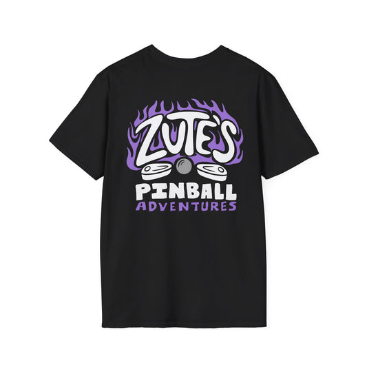 Zut's Pinball Adventures, Gaming T-Shirt, Unisex Softstyle T-Shirt, Perfect Gift for Gamers, Casual Wear, Pinball Lover Apparel