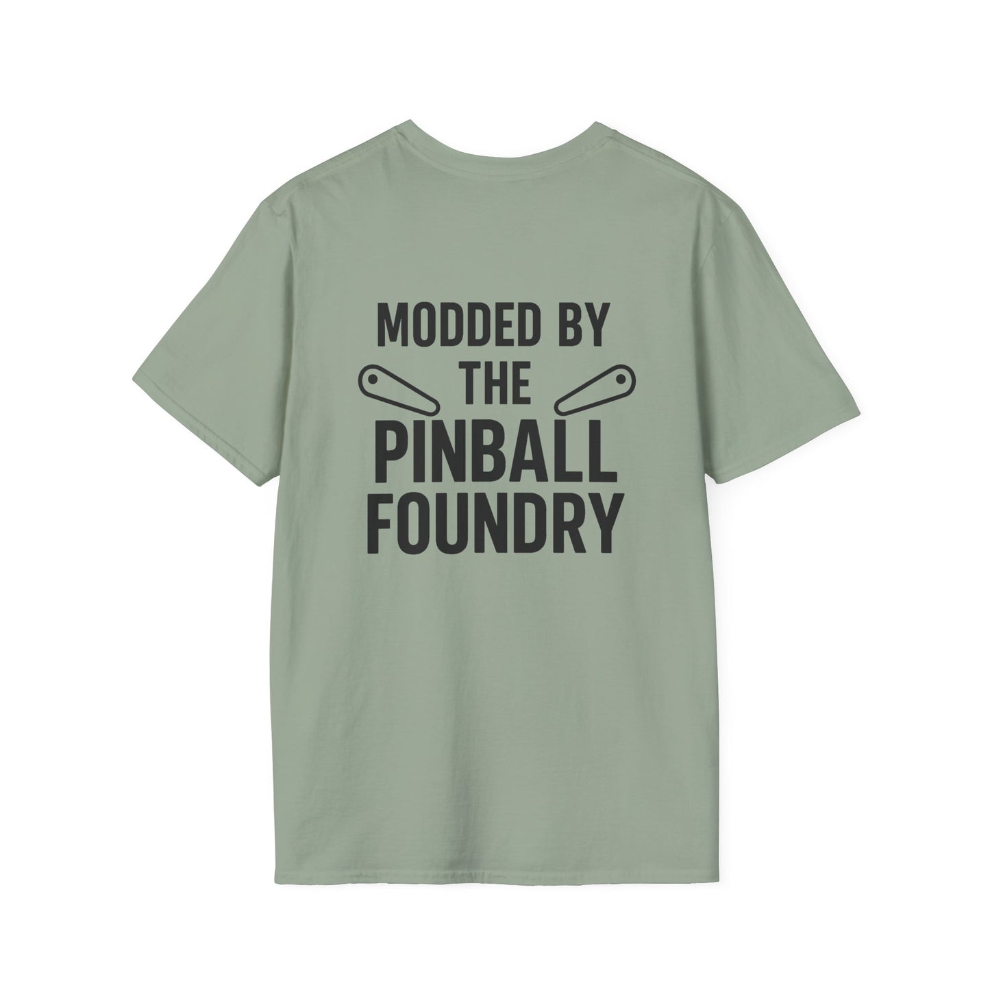 The Pinball Foundry Modded By Pinball Foundry, Gaming T-Shirt, Unisex Softstyle T-Shirt, Perfect Gift for Gamers, Casual Wear, Pinball Lover Apparel