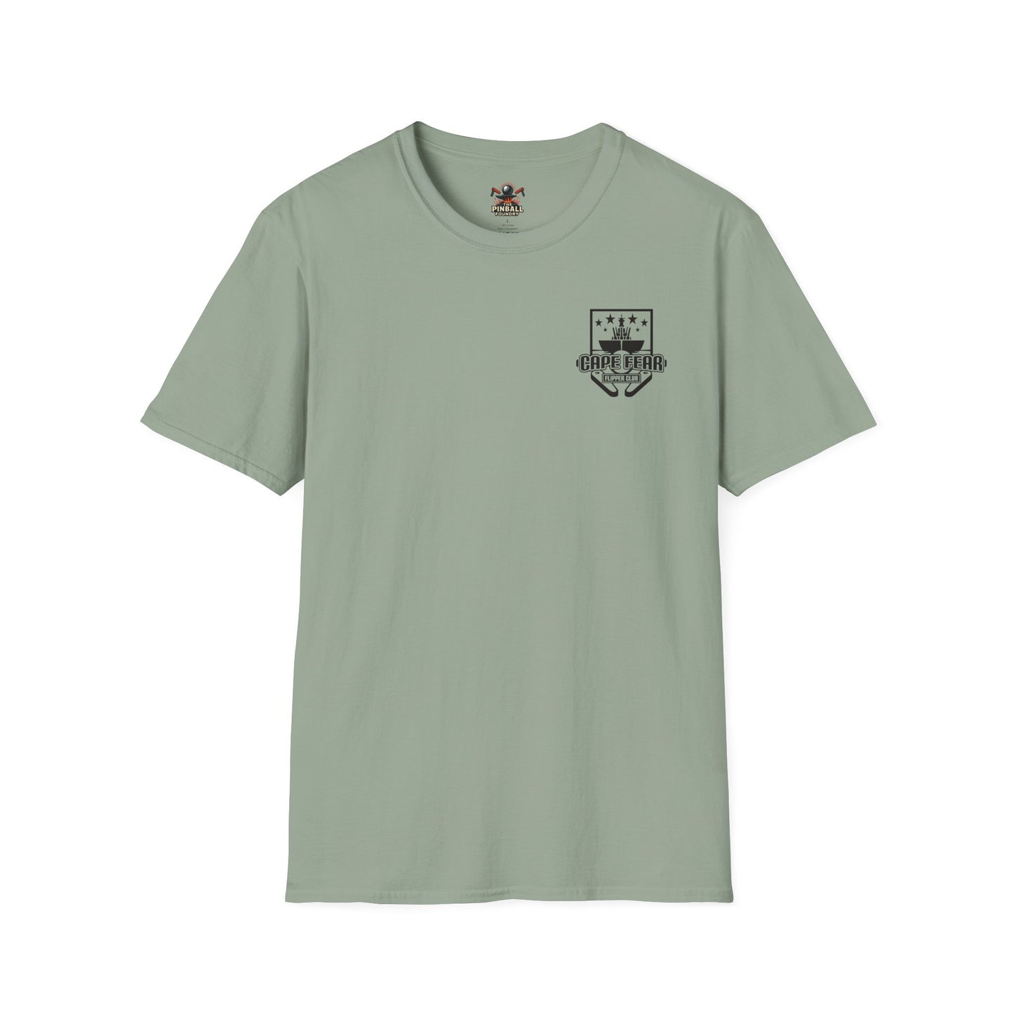 Cape Fear Flipper Club, Gaming T-Shirt, Unisex Softstyle T-Shirt, Perfect Gift for Gamers, Casual Wear, Pinball Lover Apparel