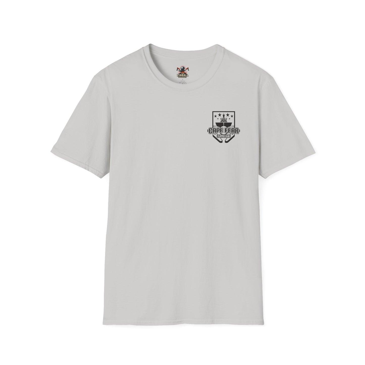 Cape Fear Flipper Club, Gaming T-Shirt, Unisex Softstyle T-Shirt, Perfect Gift for Gamers, Casual Wear, Pinball Lover Apparel