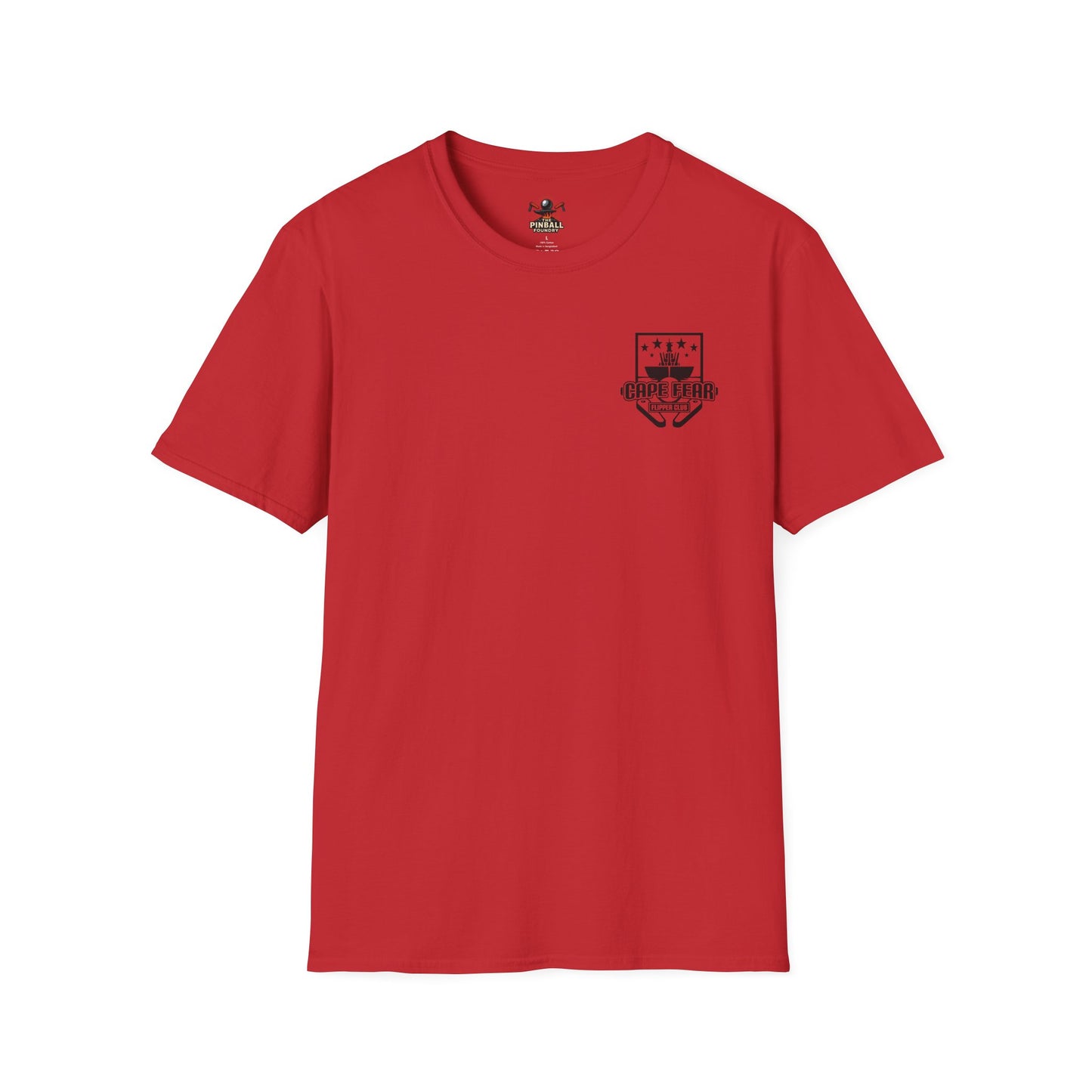 Cape Fear Flipper Club, Gaming T-Shirt, Unisex Softstyle T-Shirt, Perfect Gift for Gamers, Casual Wear, Pinball Lover Apparel