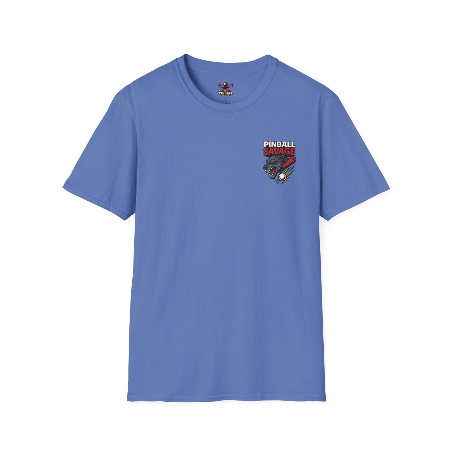 The Pinball Foundry Pinball Savage Beast, Gaming T-Shirt, Unisex Softstyle T-Shirt, Perfect Gift for Gamers, Casual Wear, Pinball Lover Apparel