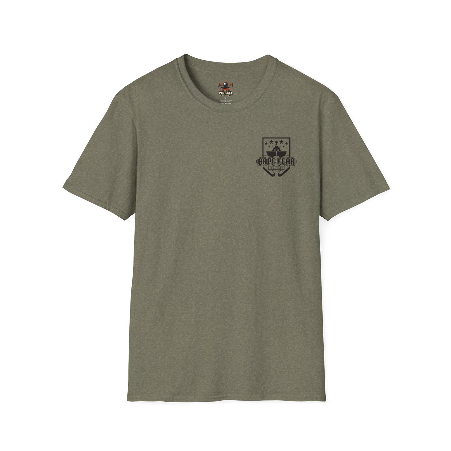 Cape Fear Flipper Club, Gaming T-Shirt, Unisex Softstyle T-Shirt, Perfect Gift for Gamers, Casual Wear, Pinball Lover Apparel