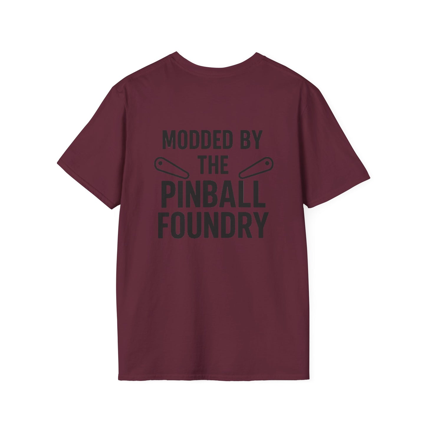 The Pinball Foundry Modded By Pinball Foundry, Gaming T-Shirt, Unisex Softstyle T-Shirt, Perfect Gift for Gamers, Casual Wear, Pinball Lover Apparel