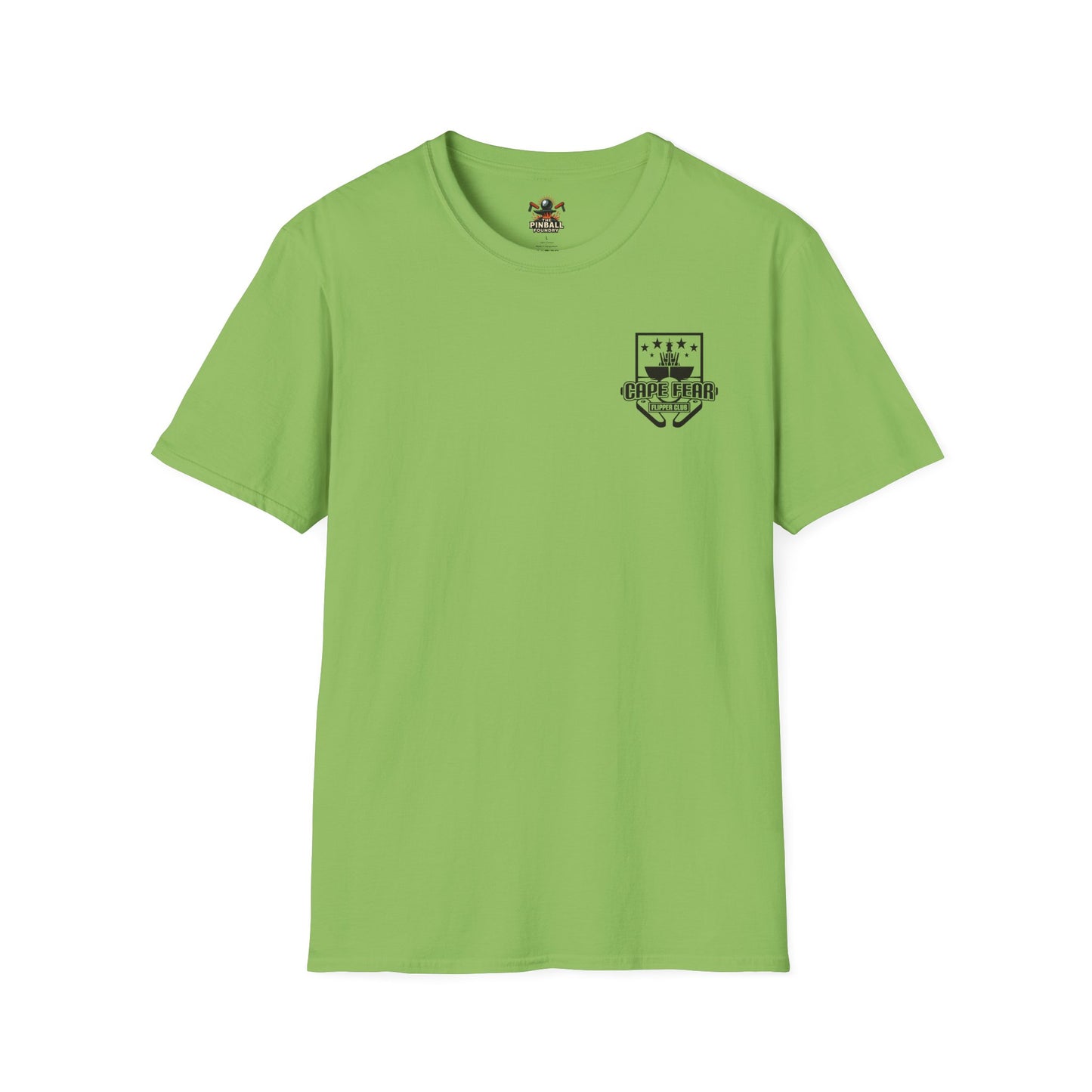 Cape Fear Flipper Club, Gaming T-Shirt, Unisex Softstyle T-Shirt, Perfect Gift for Gamers, Casual Wear, Pinball Lover Apparel