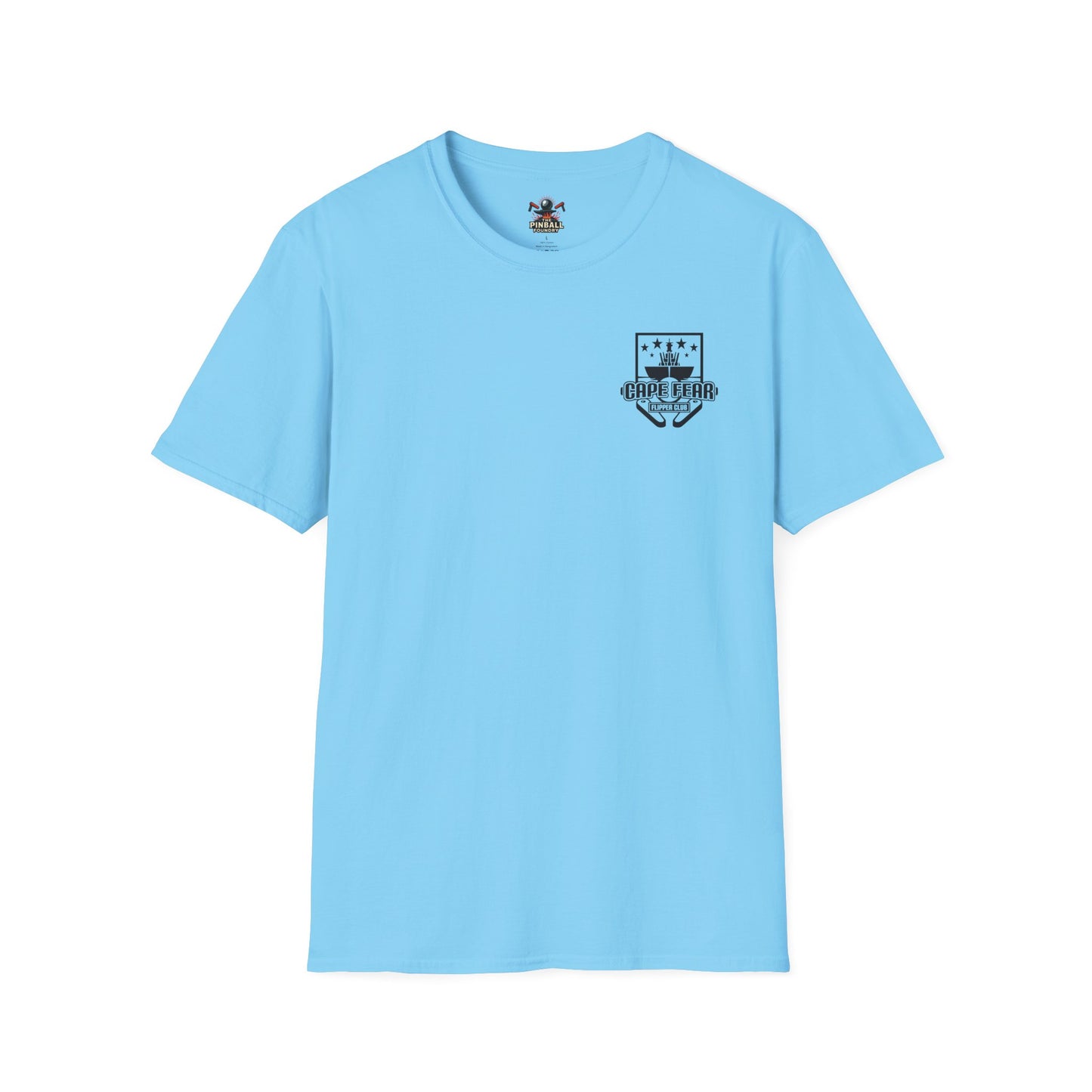 Cape Fear Flipper Club, Gaming T-Shirt, Unisex Softstyle T-Shirt, Perfect Gift for Gamers, Casual Wear, Pinball Lover Apparel