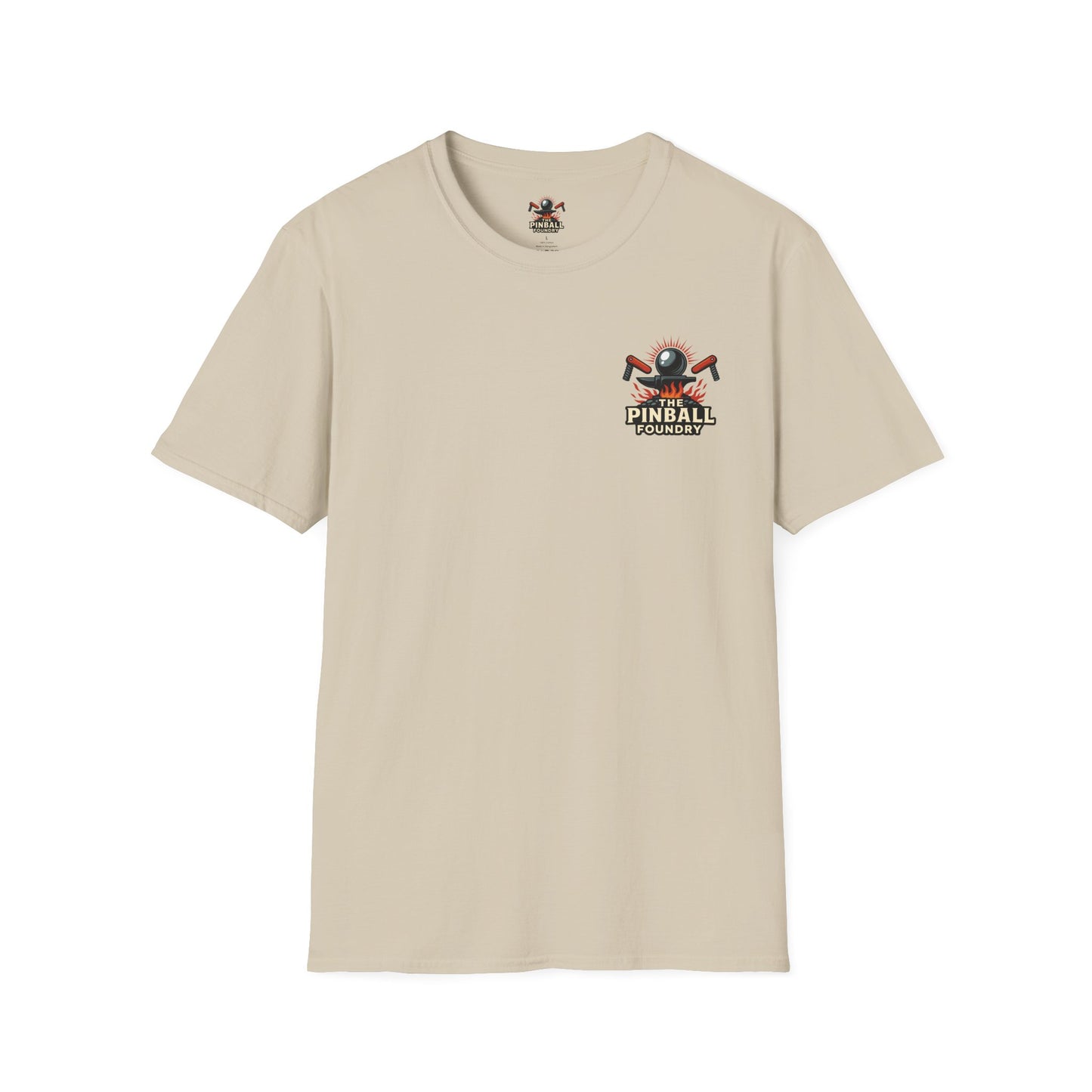 The Pinball Foundry Modded By Pinball Foundry, Gaming T-Shirt, Unisex Softstyle T-Shirt, Perfect Gift for Gamers, Casual Wear, Pinball Lover Apparel