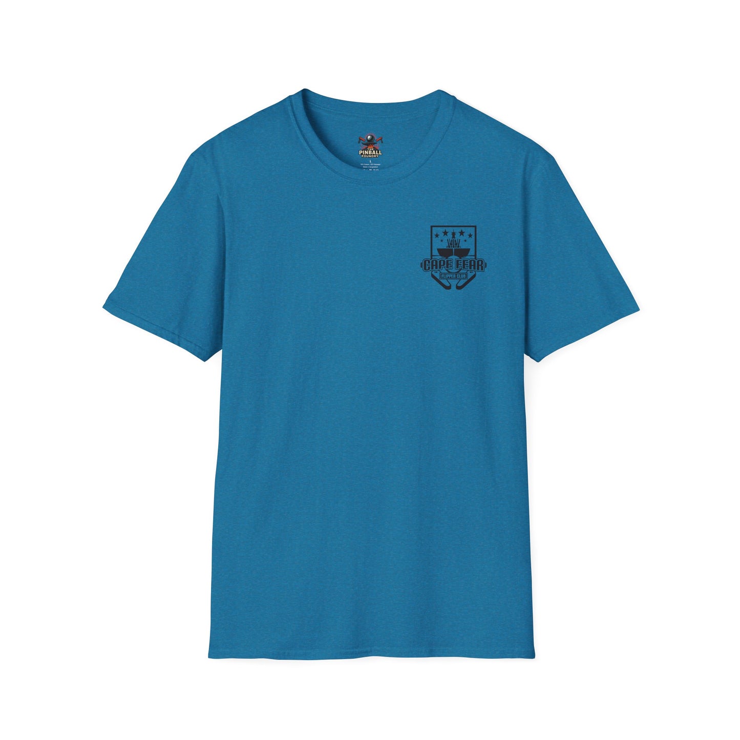 Cape Fear Flipper Club, Gaming T-Shirt, Unisex Softstyle T-Shirt, Perfect Gift for Gamers, Casual Wear, Pinball Lover Apparel