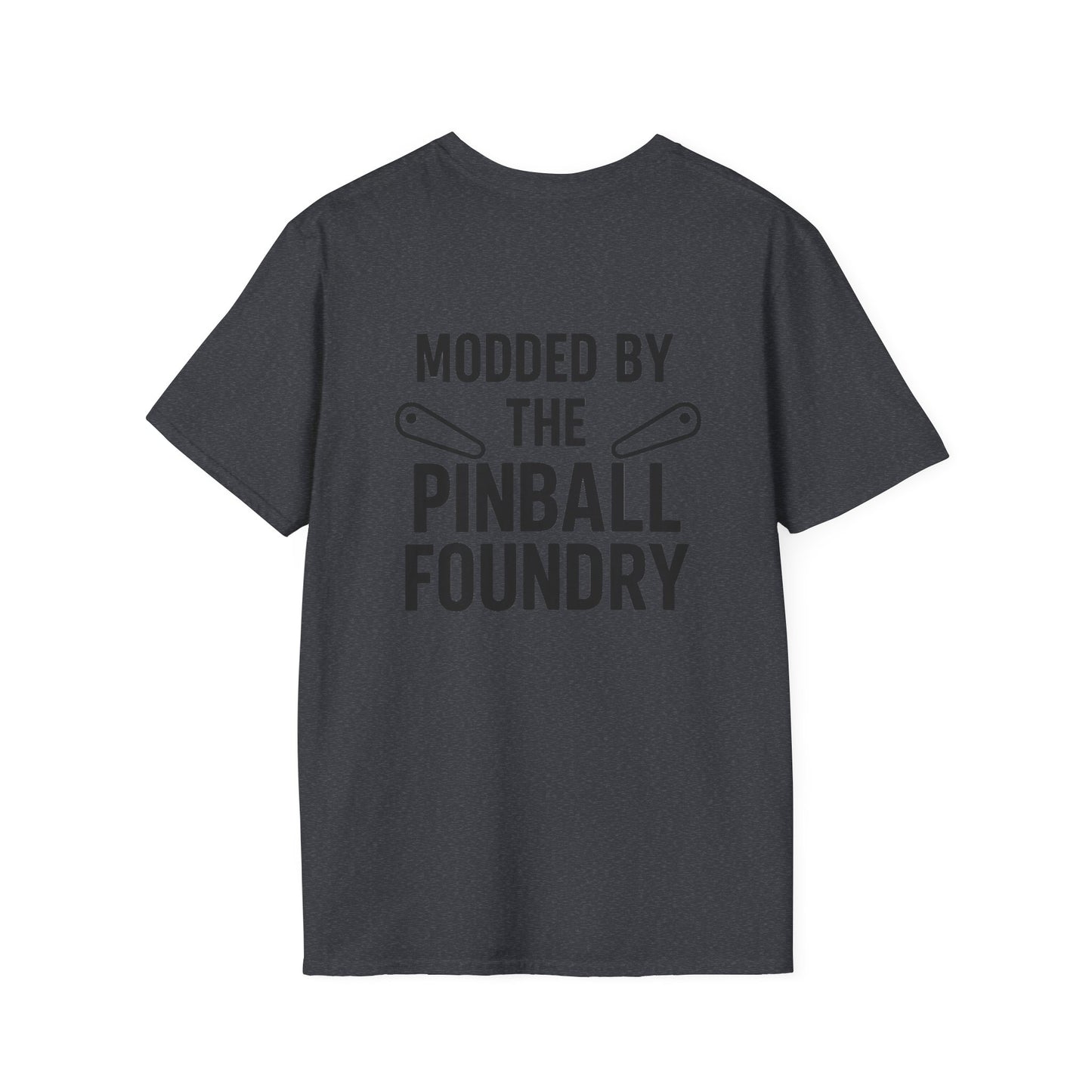 The Pinball Foundry Modded By Pinball Foundry, Gaming T-Shirt, Unisex Softstyle T-Shirt, Perfect Gift for Gamers, Casual Wear, Pinball Lover Apparel