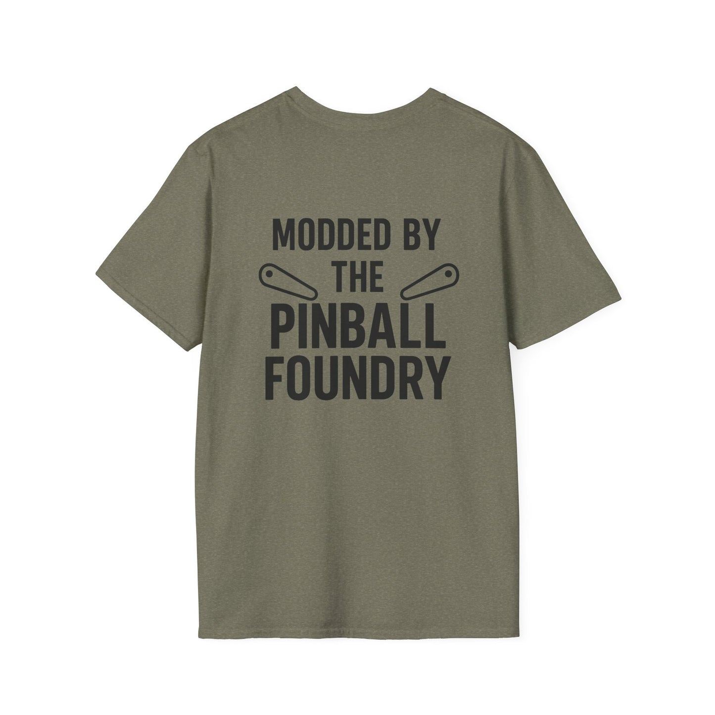 The Pinball Foundry Modded By Pinball Foundry, Gaming T-Shirt, Unisex Softstyle T-Shirt, Perfect Gift for Gamers, Casual Wear, Pinball Lover Apparel