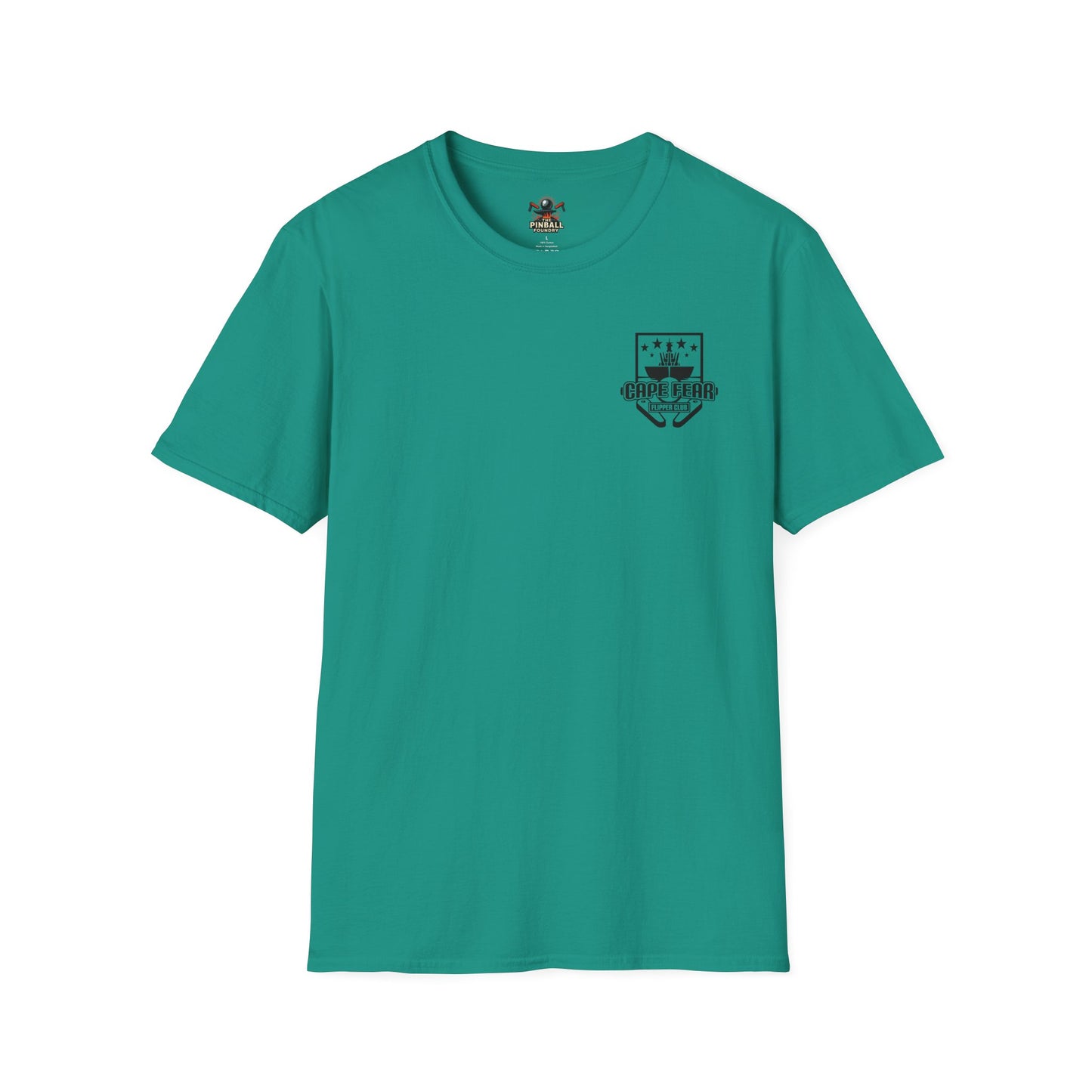 Cape Fear Flipper Club, Gaming T-Shirt, Unisex Softstyle T-Shirt, Perfect Gift for Gamers, Casual Wear, Pinball Lover Apparel