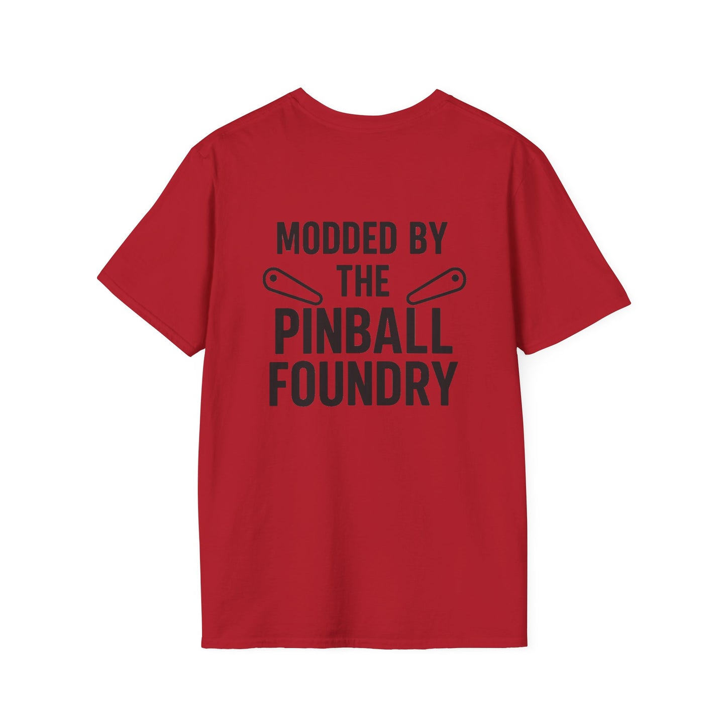 The Pinball Foundry Modded By Pinball Foundry, Gaming T-Shirt, Unisex Softstyle T-Shirt, Perfect Gift for Gamers, Casual Wear, Pinball Lover Apparel