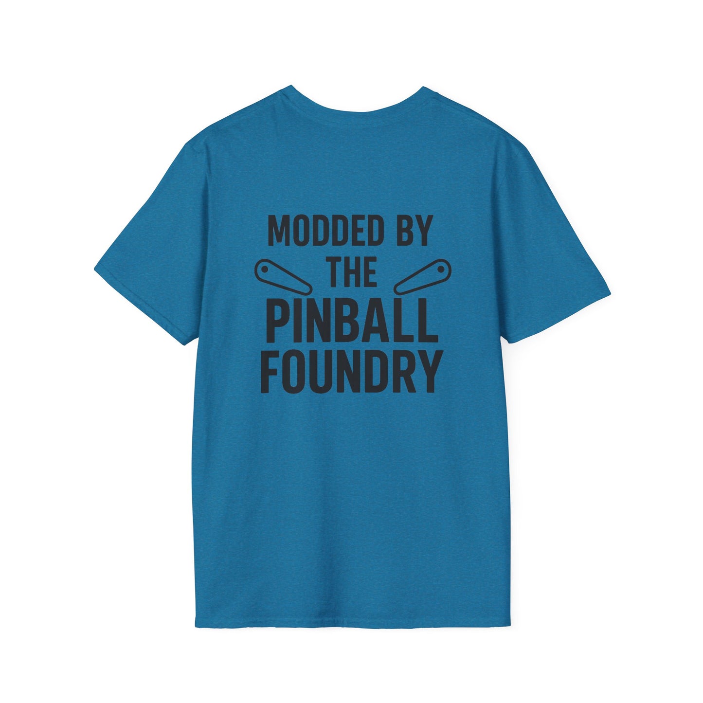 The Pinball Foundry Modded By Pinball Foundry, Gaming T-Shirt, Unisex Softstyle T-Shirt, Perfect Gift for Gamers, Casual Wear, Pinball Lover Apparel