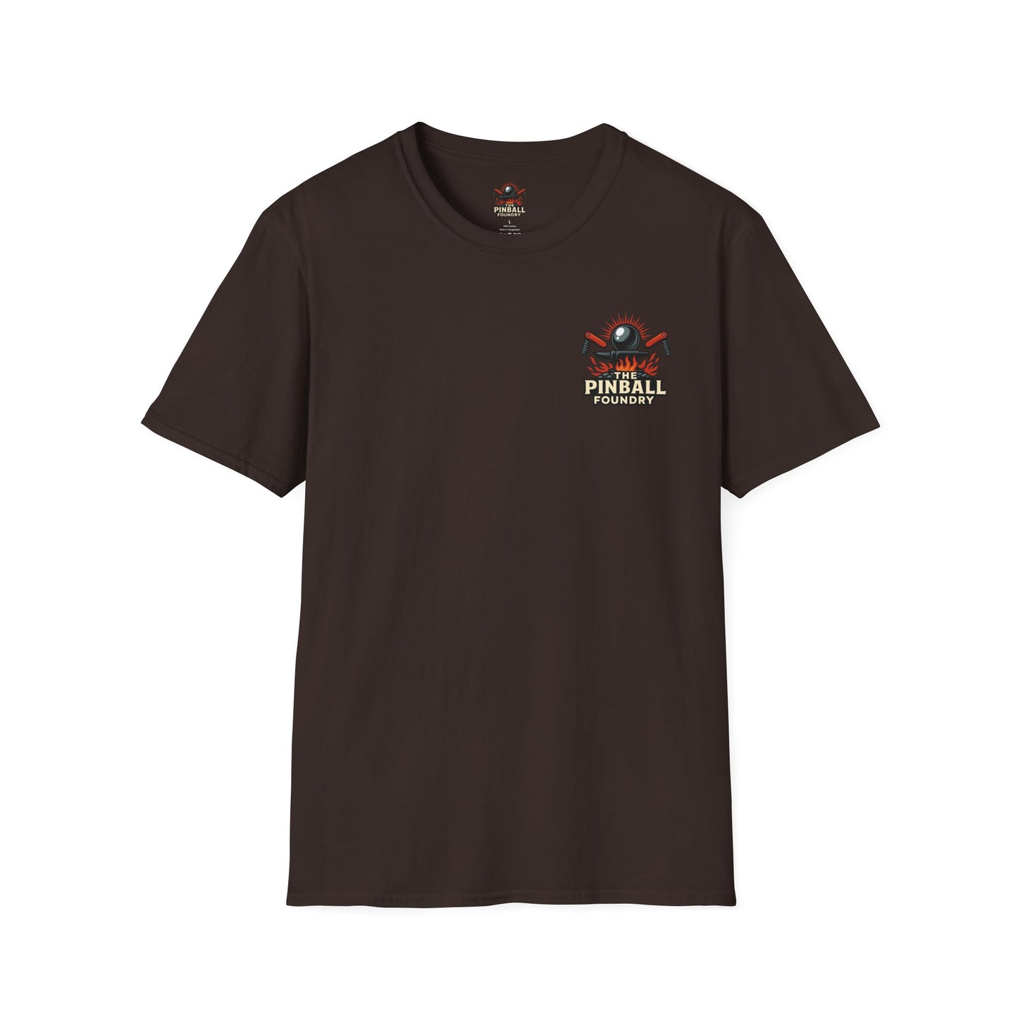 The Pinball Foundry Modded By Pinball Foundry, Gaming T-Shirt, Unisex Softstyle T-Shirt, Perfect Gift for Gamers, Casual Wear, Pinball Lover Apparel