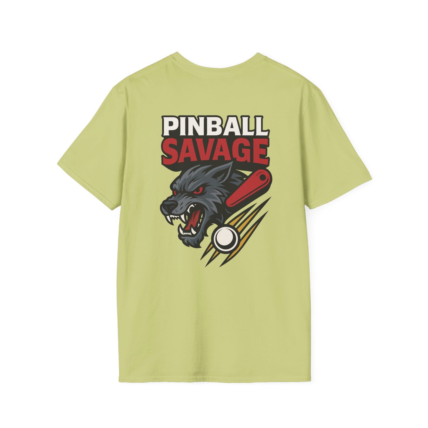 The Pinball Foundry Pinball Savage Beast, Gaming T-Shirt, Unisex Softstyle T-Shirt, Perfect Gift for Gamers, Casual Wear, Pinball Lover Apparel