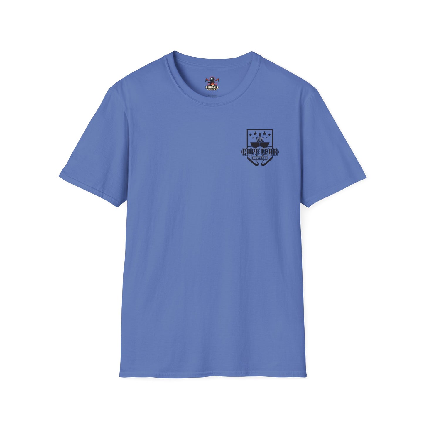 Cape Fear Flipper Club, Gaming T-Shirt, Unisex Softstyle T-Shirt, Perfect Gift for Gamers, Casual Wear, Pinball Lover Apparel