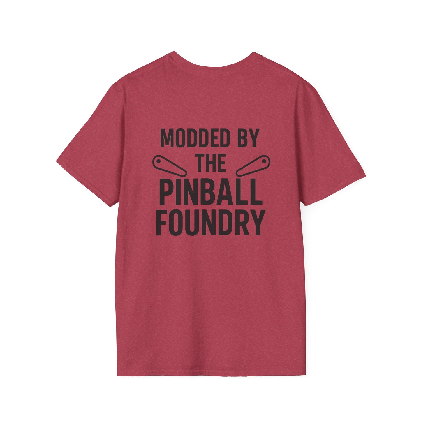 The Pinball Foundry Modded By Pinball Foundry, Gaming T-Shirt, Unisex Softstyle T-Shirt, Perfect Gift for Gamers, Casual Wear, Pinball Lover Apparel