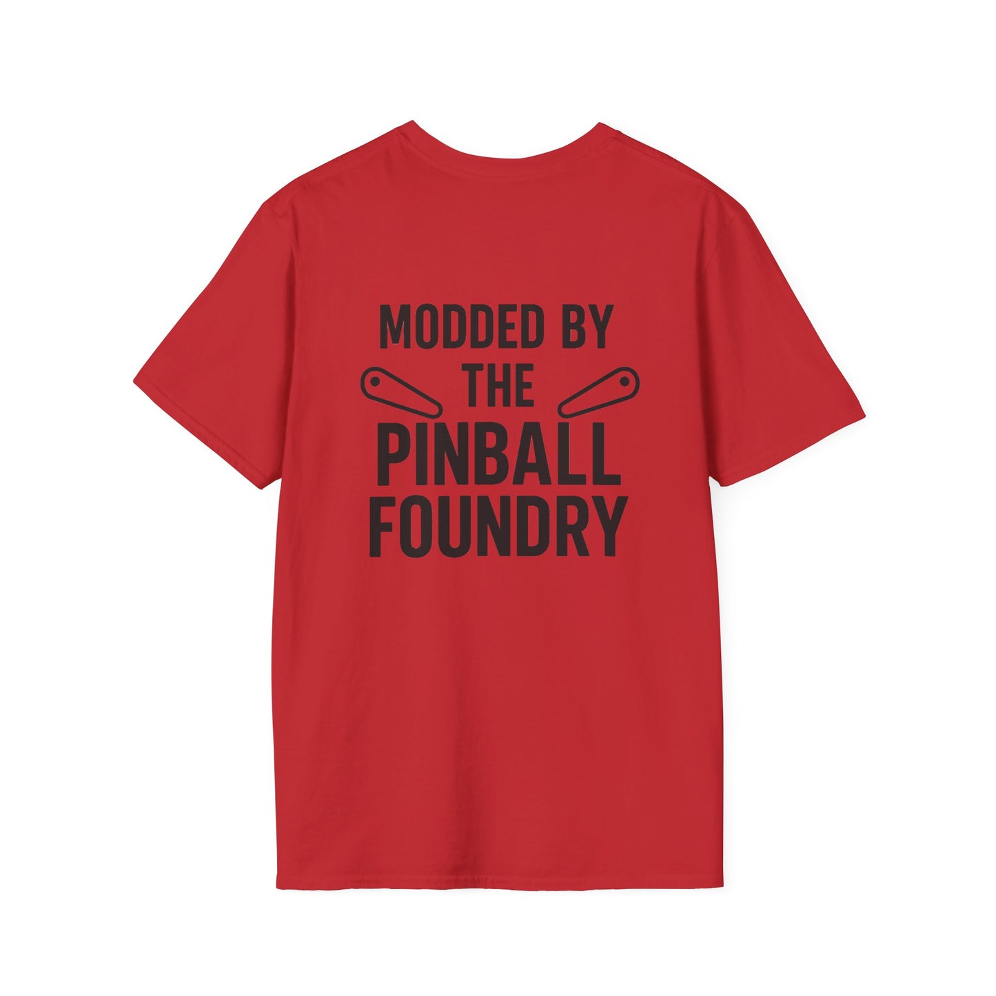 The Pinball Foundry Modded By Pinball Foundry, Gaming T-Shirt, Unisex Softstyle T-Shirt, Perfect Gift for Gamers, Casual Wear, Pinball Lover Apparel