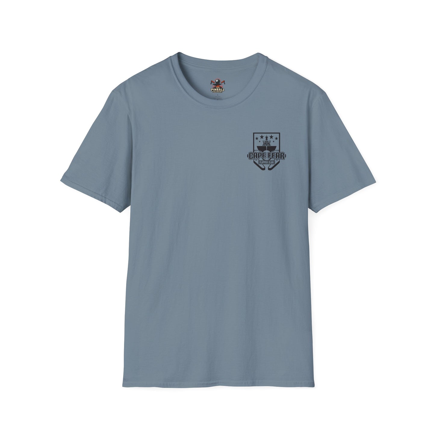 Cape Fear Flipper Club, Gaming T-Shirt, Unisex Softstyle T-Shirt, Perfect Gift for Gamers, Casual Wear, Pinball Lover Apparel