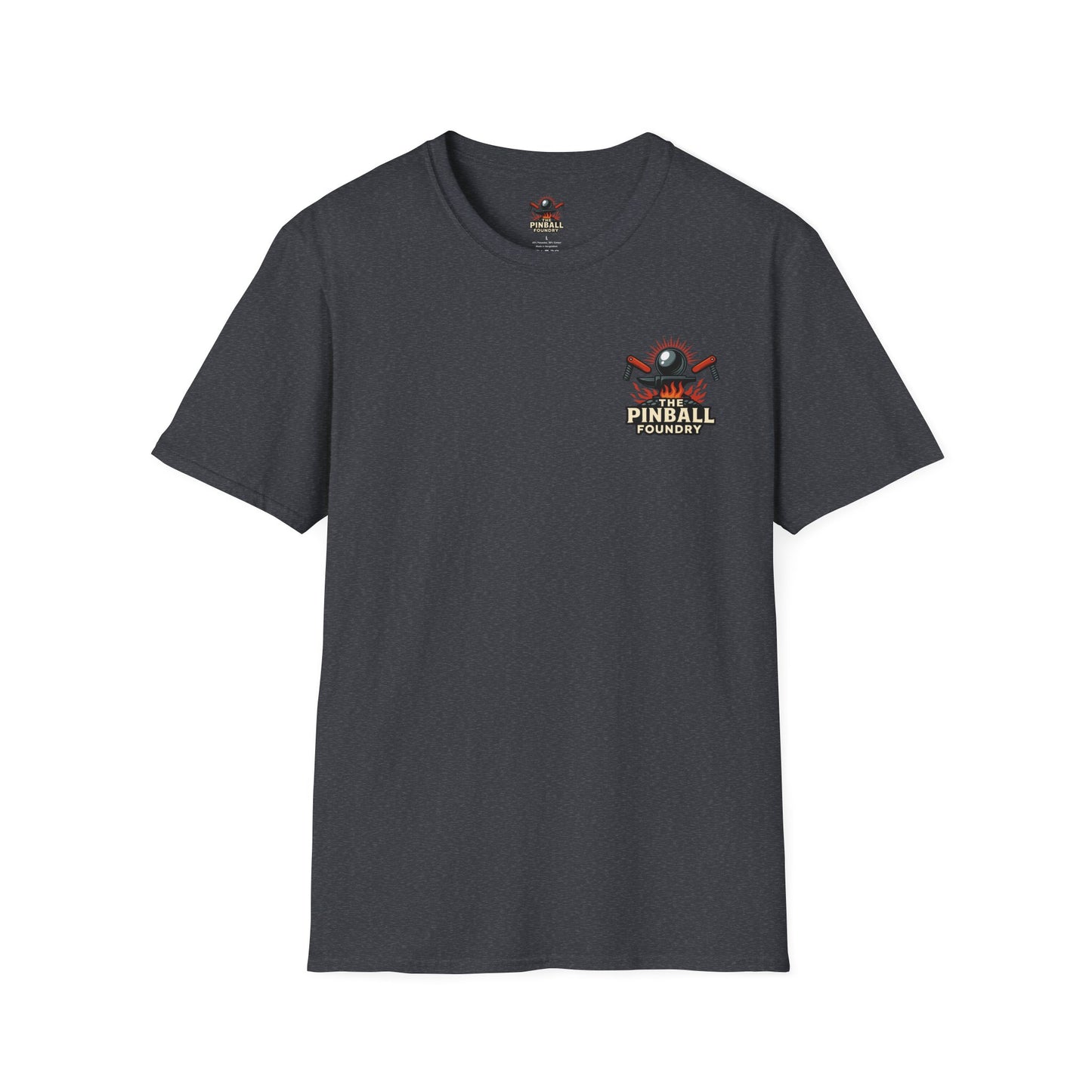 The Pinball Foundry Modded By Pinball Foundry, Gaming T-Shirt, Unisex Softstyle T-Shirt, Perfect Gift for Gamers, Casual Wear, Pinball Lover Apparel